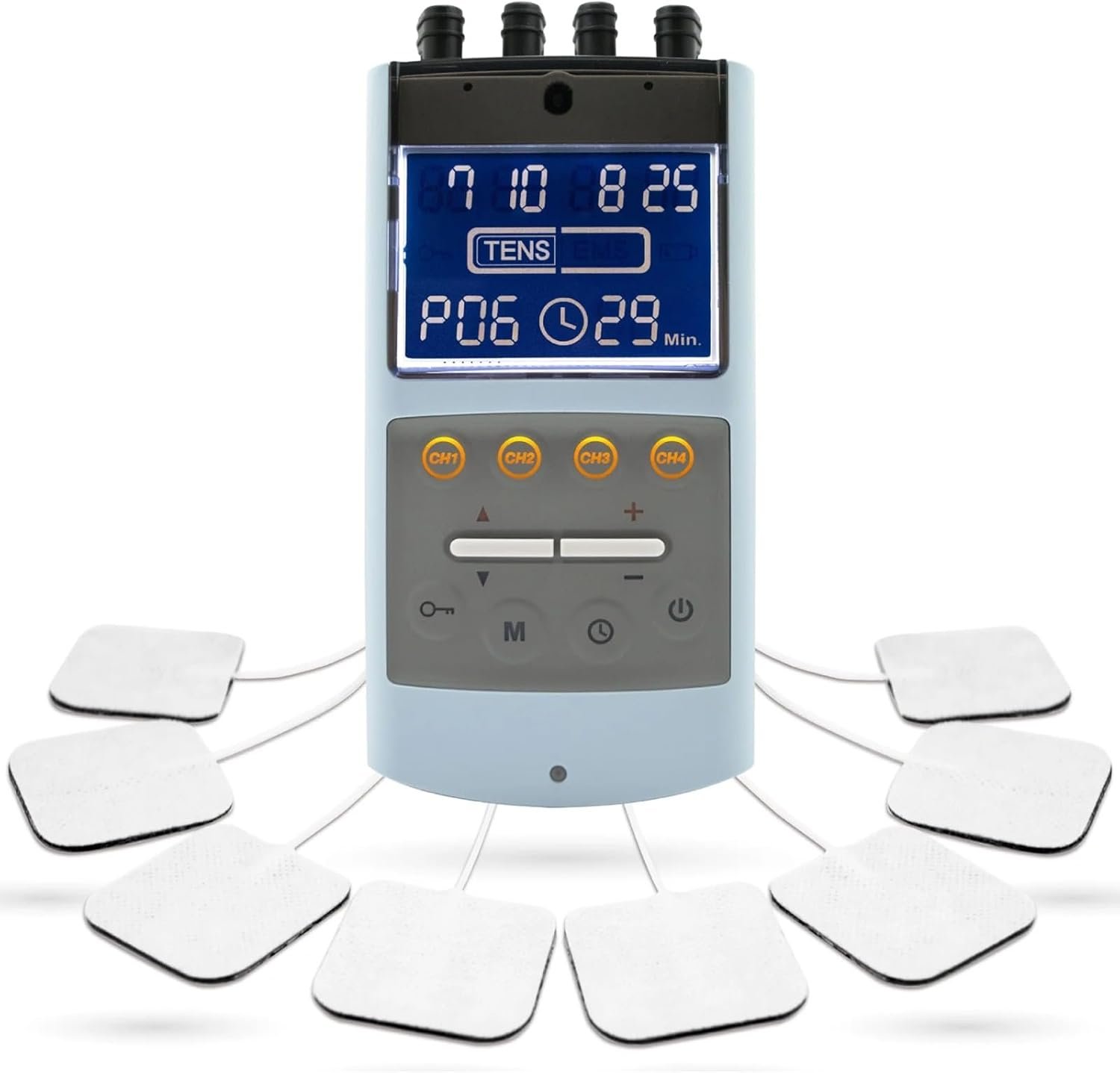 iStim TENS EMS Muscle Stimulator, EV-906 for Pain Relief and Muscle Strengthening, Japanese Gelled Electrodes Included - Image 4