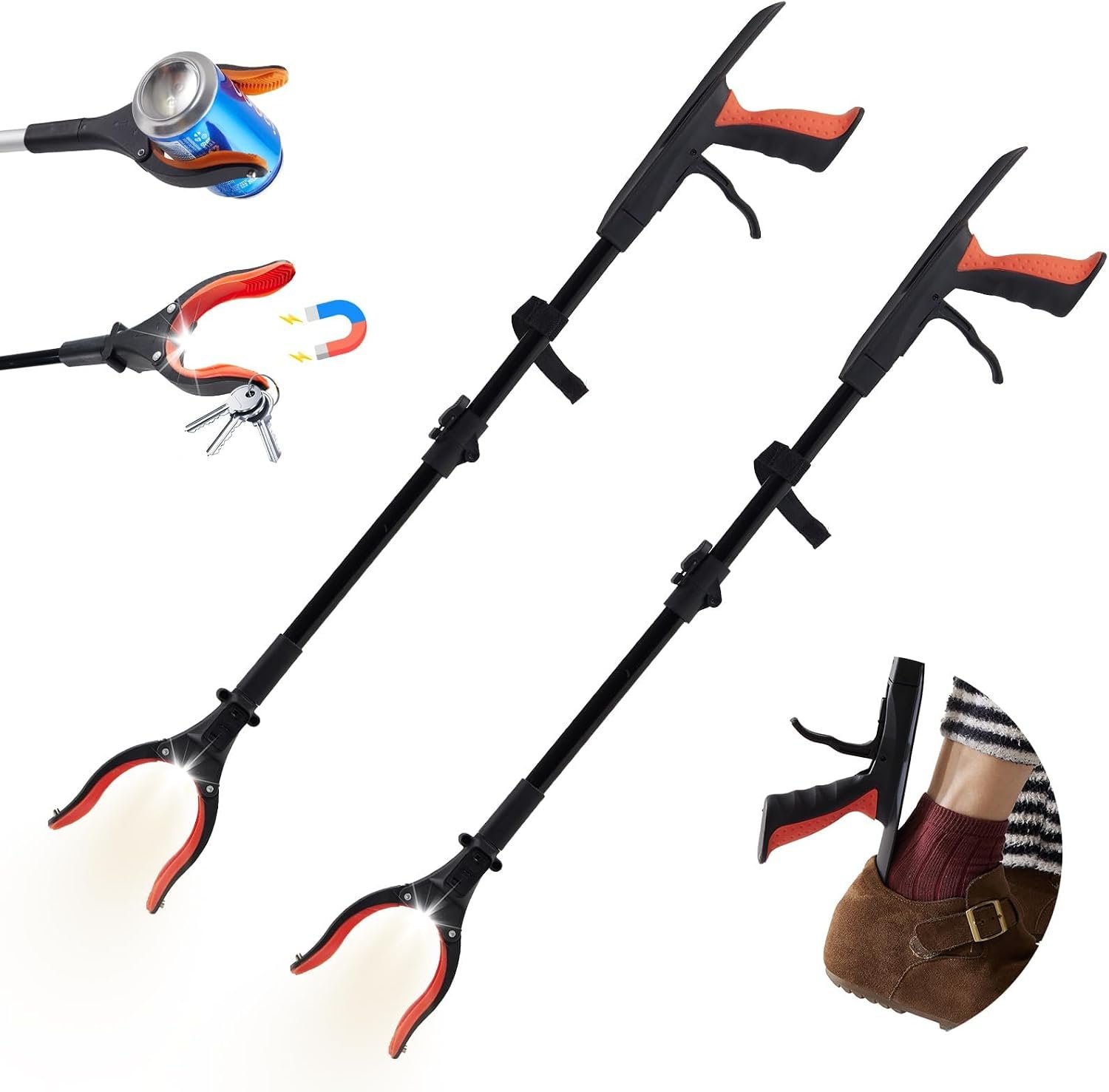 Grabber Reacher Tool with LED Light...