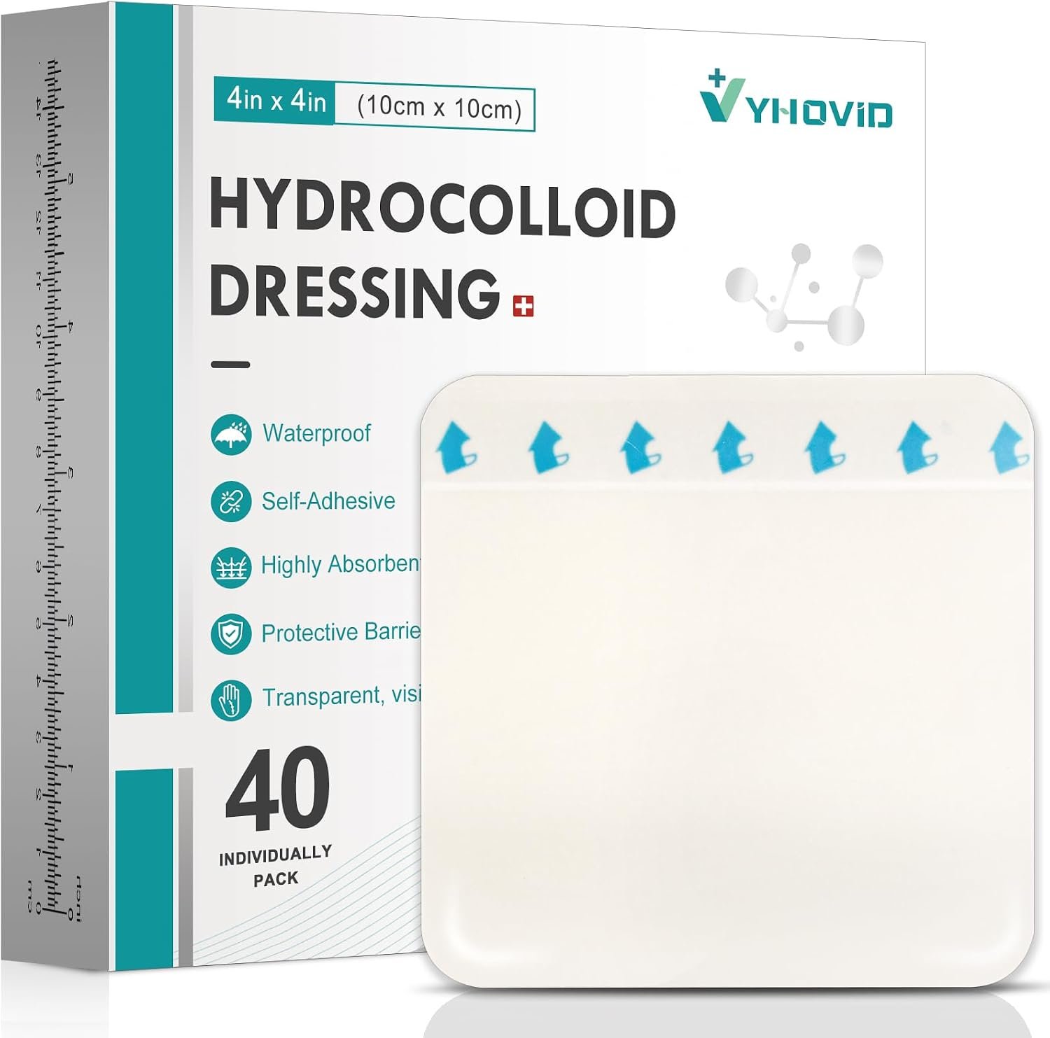 40 Pack Hydrocolloid Wound Dressing...