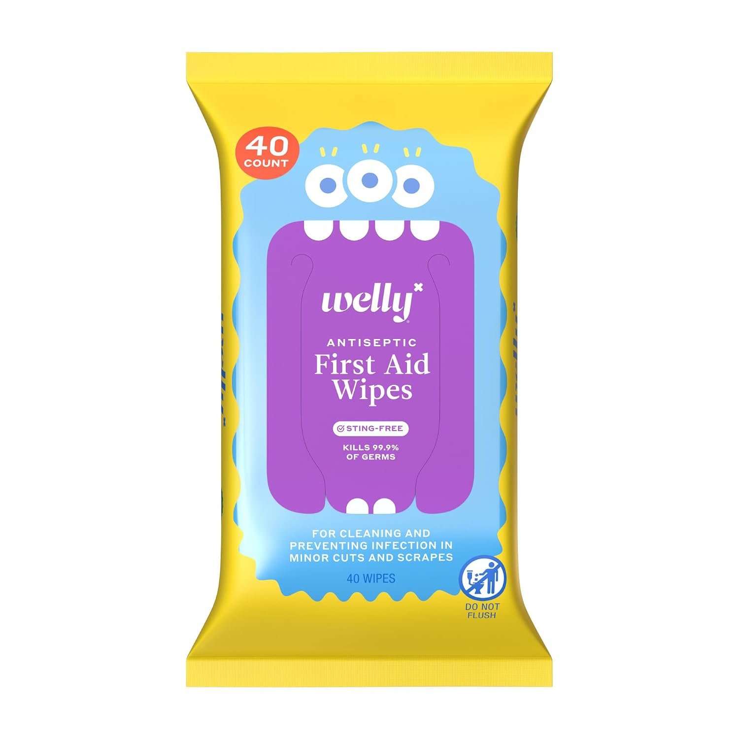Welly First Aid Antiseptic Wipes 40...