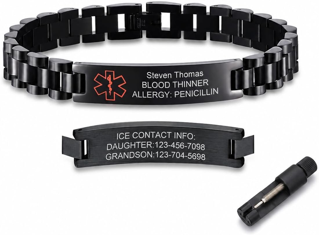 Personalized Medical Alert Bracelet...
