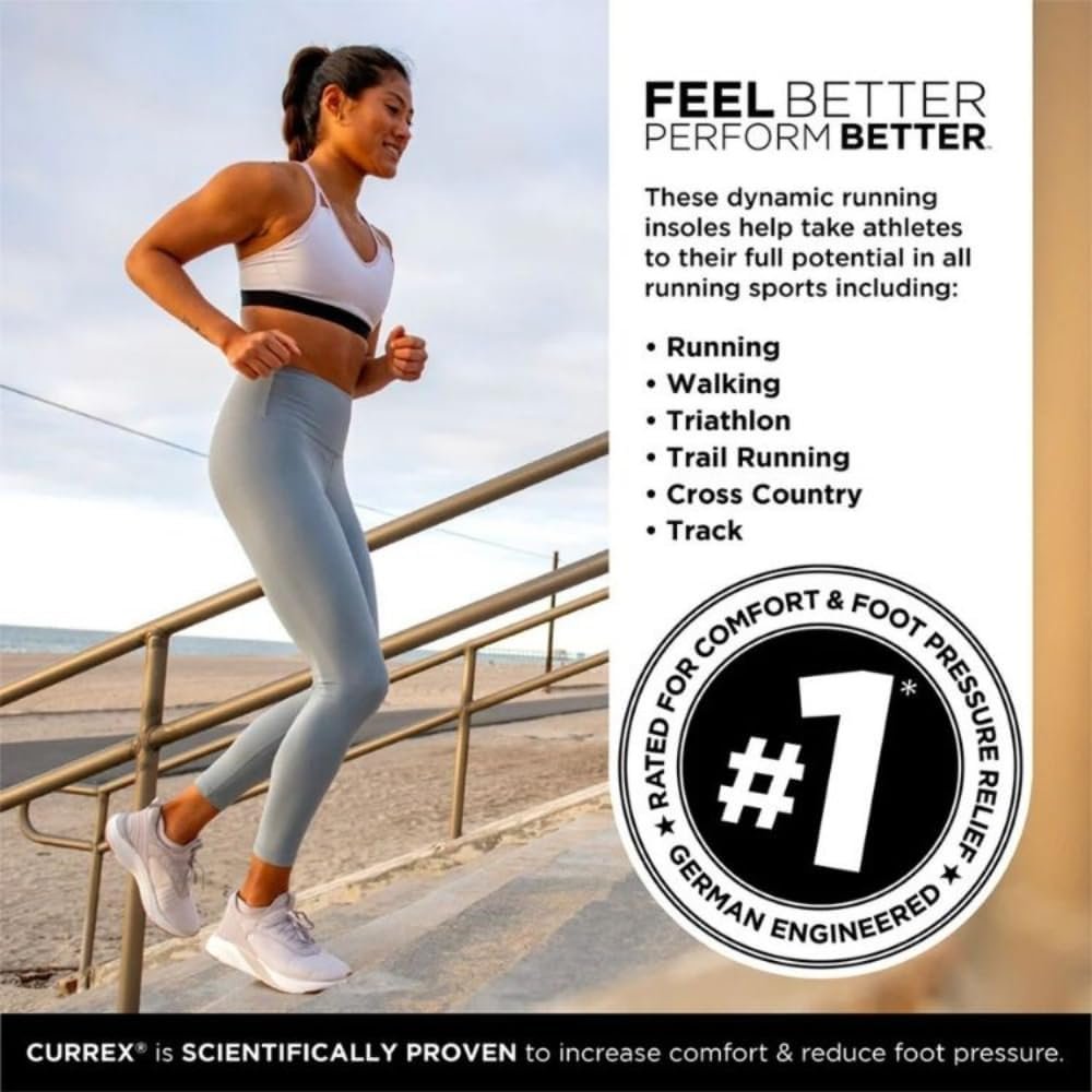 CURREX RunPro Insoles for Running Shoes, Arch Support Inserts to Help Reduce Fatigue, Prevent Injuries, Boost Performance for Men & Women (High Arch, Medium Size) - Image 2
