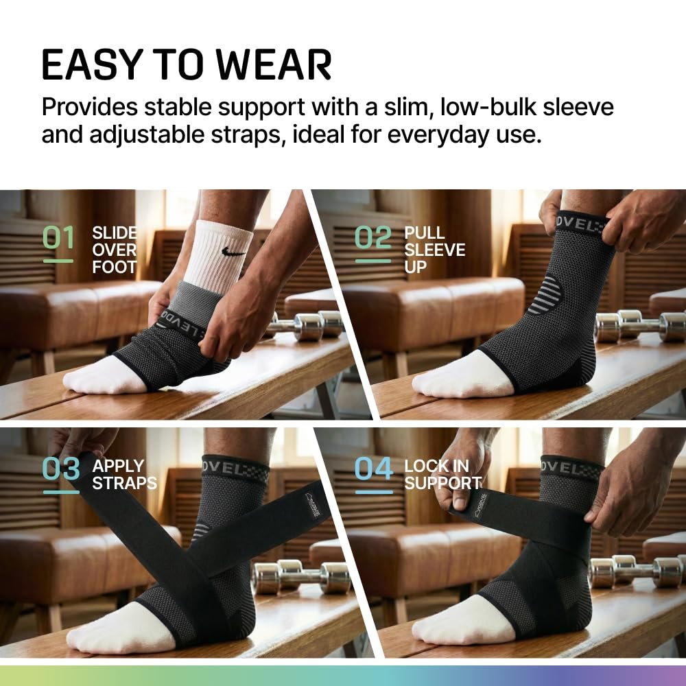 Modvel Foot & Ankle Brace Socks with Adjustable Support Strap – Compression Sleeve for Sprained Ankle, Plantar Fasciitis Relief Tendonitis & Arthritis, Stabilizing Foot & Ankle Support for Women & Men - Image 7