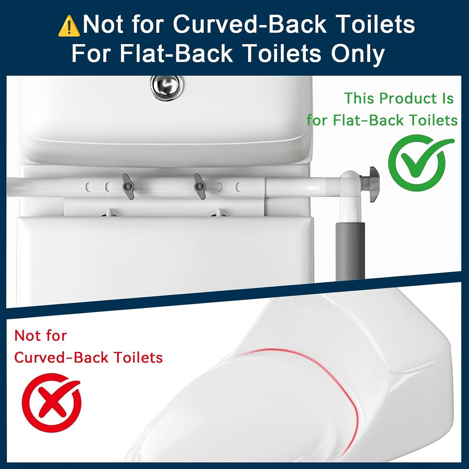 Loyoda Toilet Safety Rail, Adjustable Height & Width, 350 lbs for Seniors - Image 3