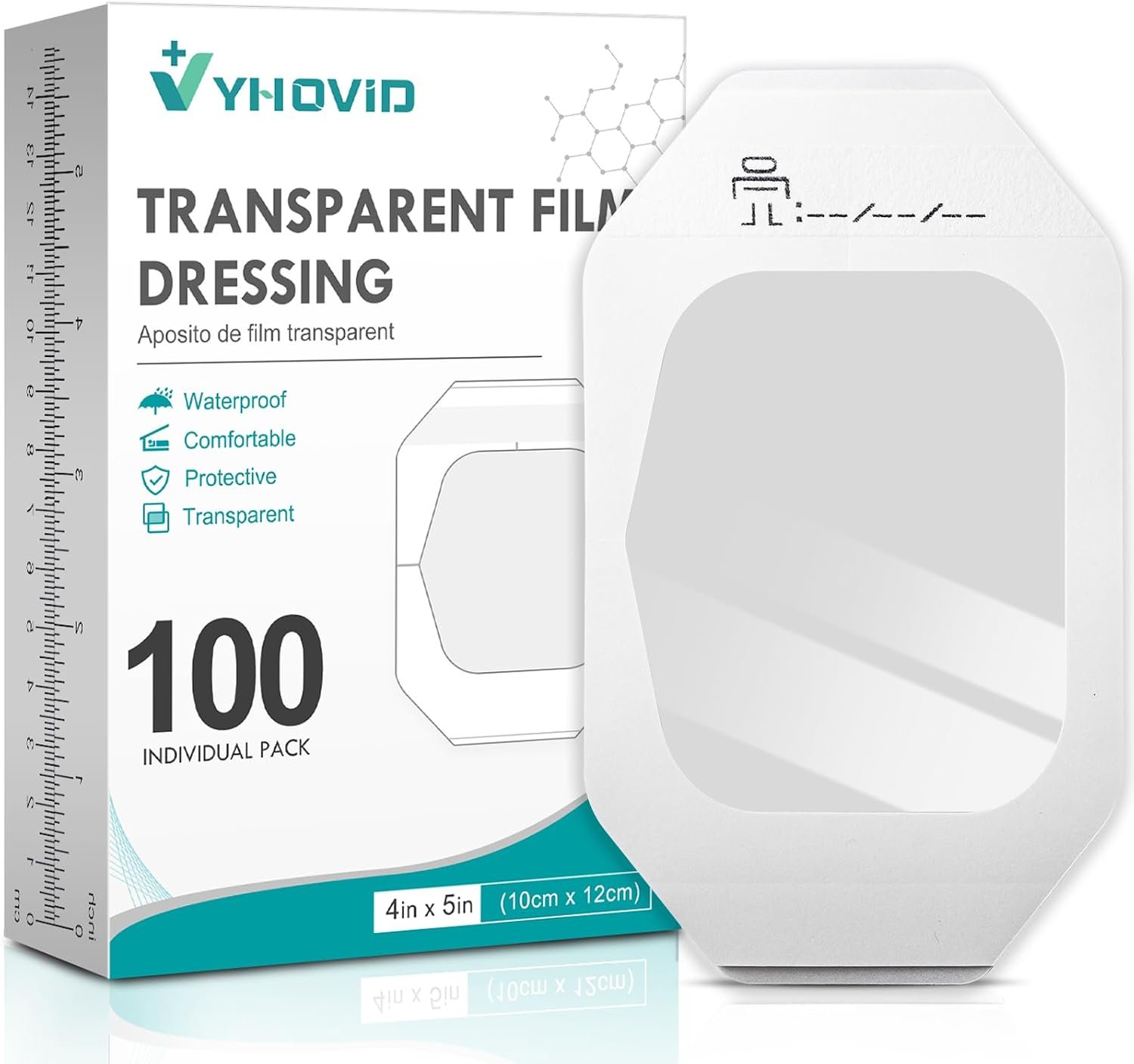 100 Packs Transparent Film Dressing...