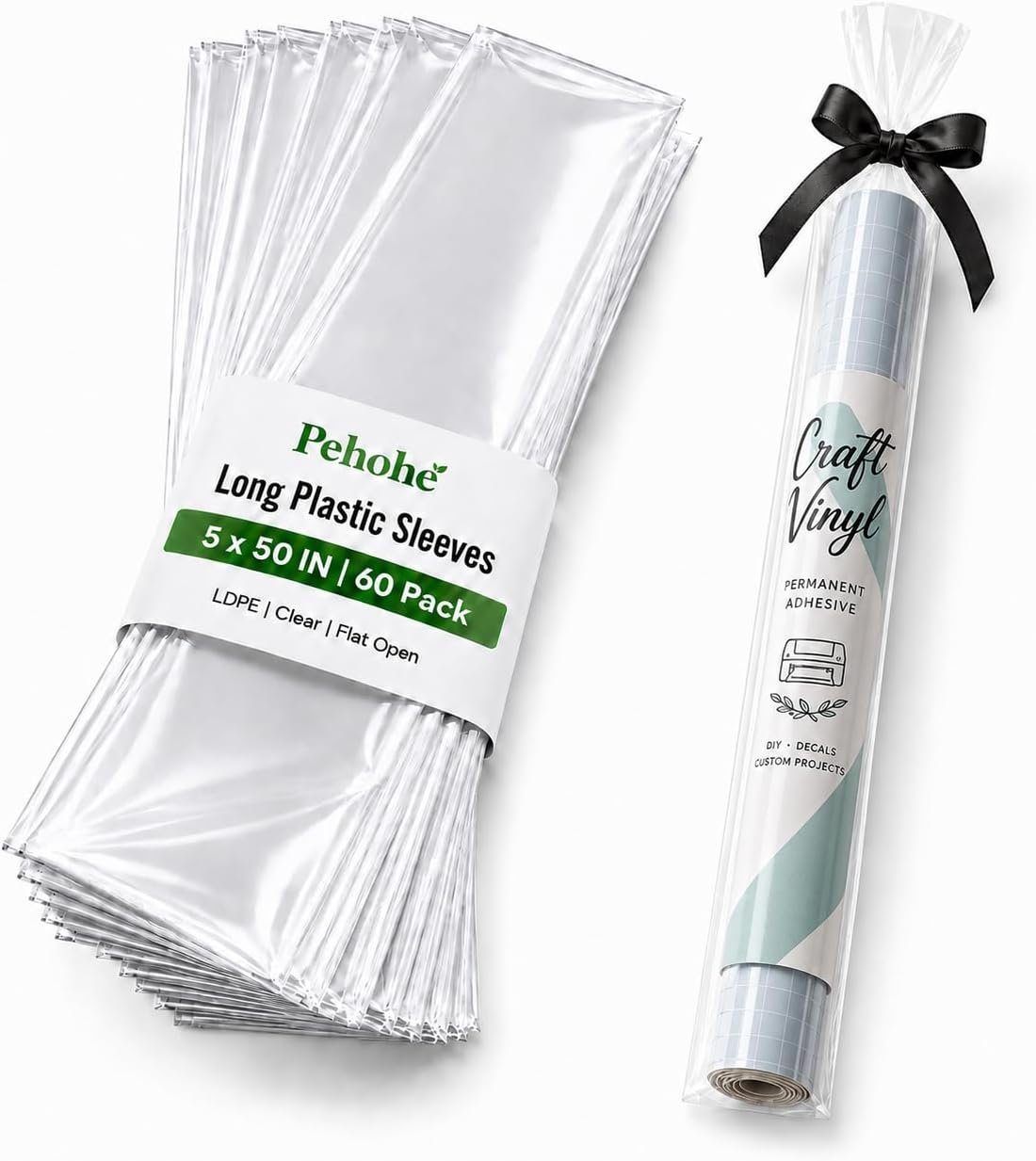 60 Pack 5×50″ Long Plast...