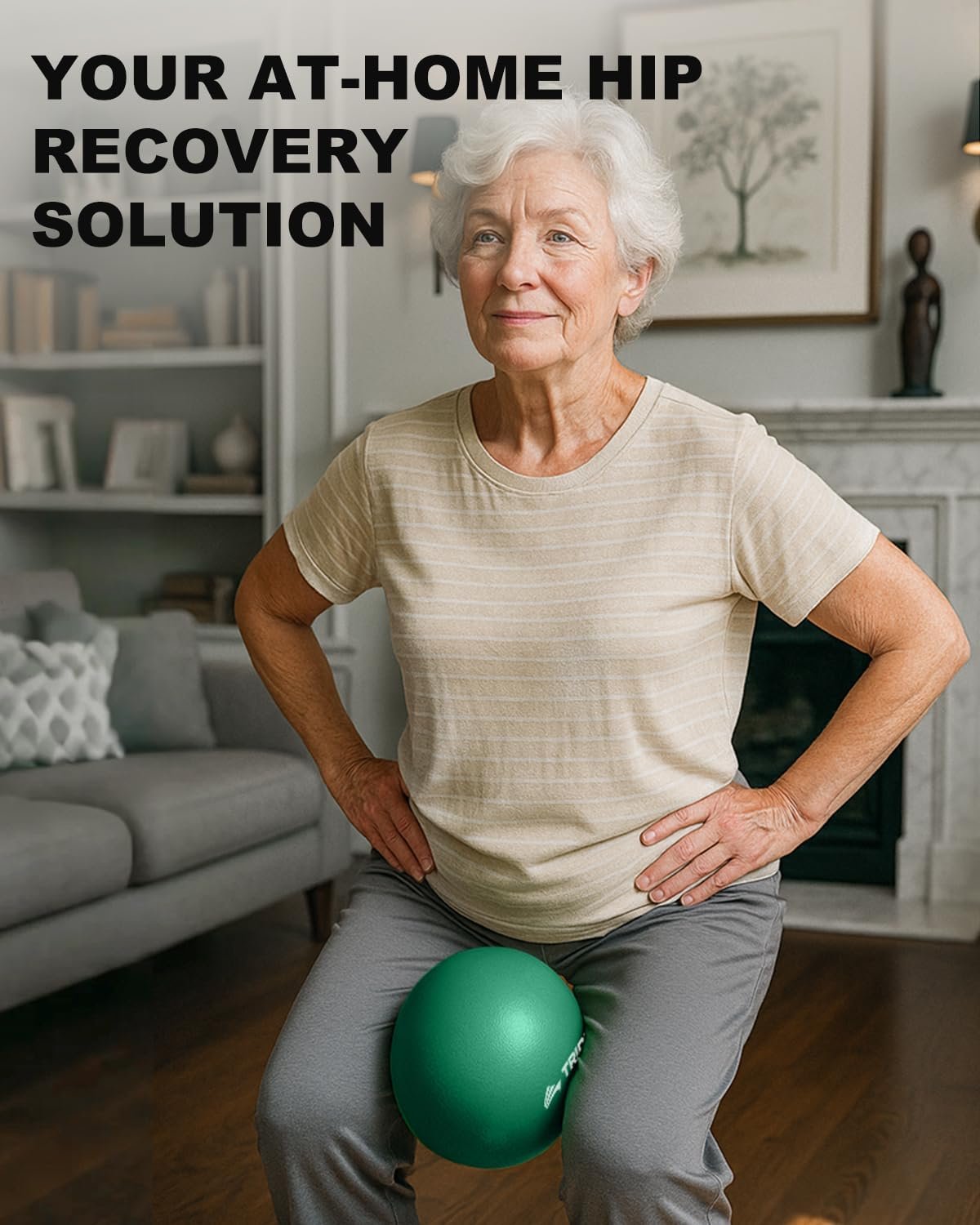 Trideer Exercise Ball for Rehabilitation with Guide, 9 Inch Pilates Ball - Image 4