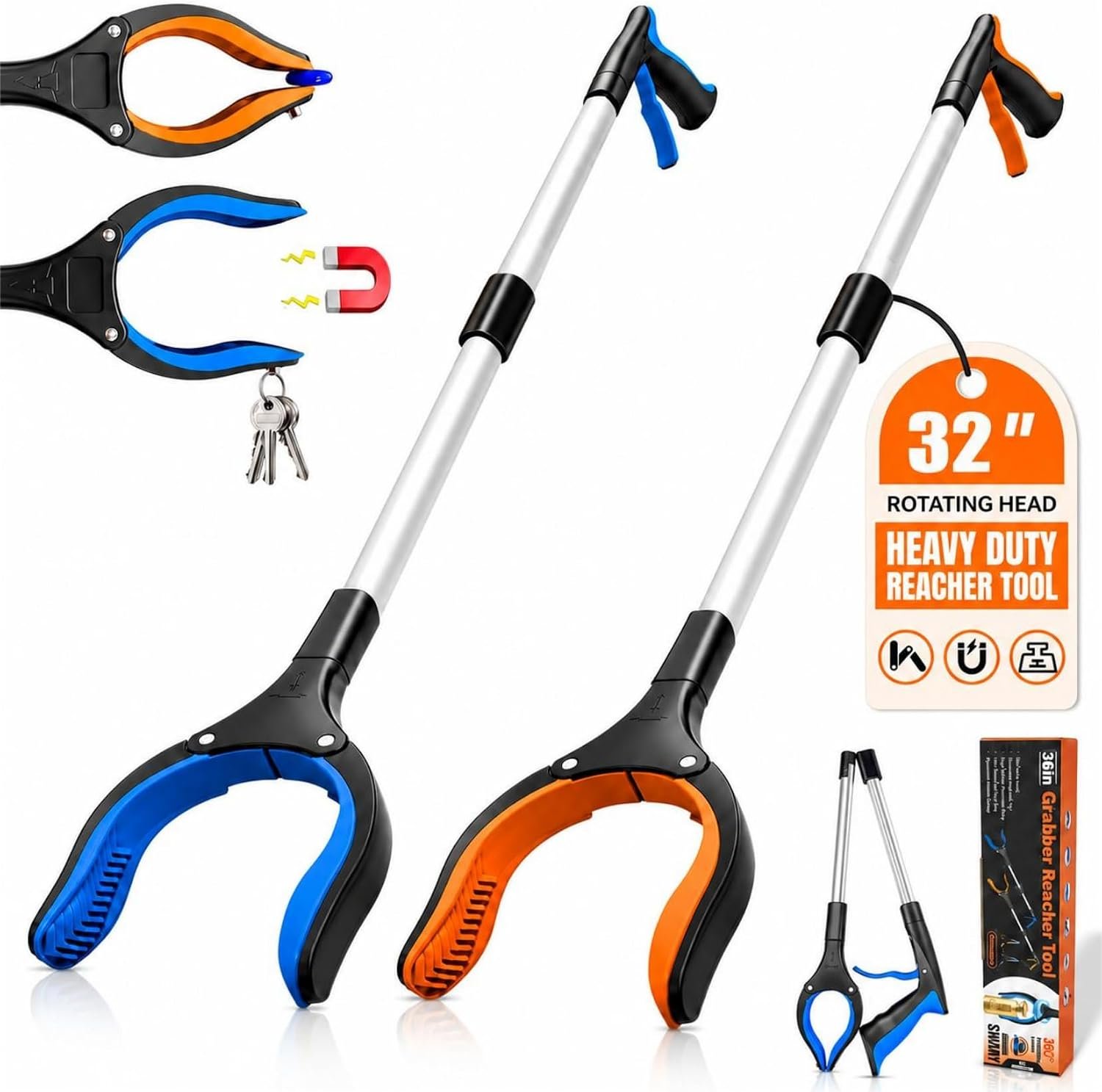 32″ Grabber Reacher Tool, LEG...