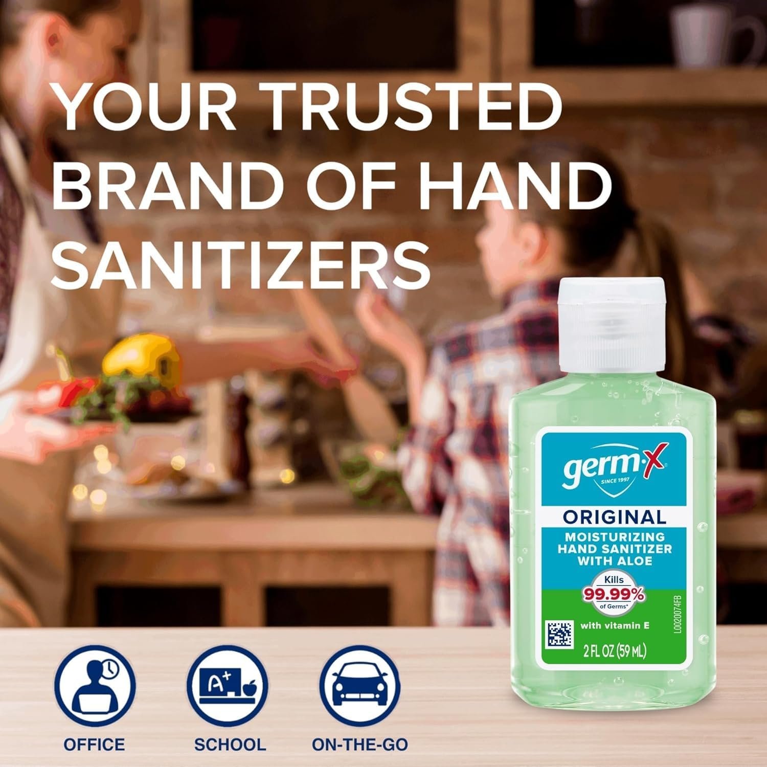 Germ-X Original Hand Sanitizer, 2 Fl Oz (Pack of 24), Less Drying Moisturizing Gel with Aloe and Vitamin E, No Rinse Formula, Bulk Mini Travel Size for On-The-Go - Image 8