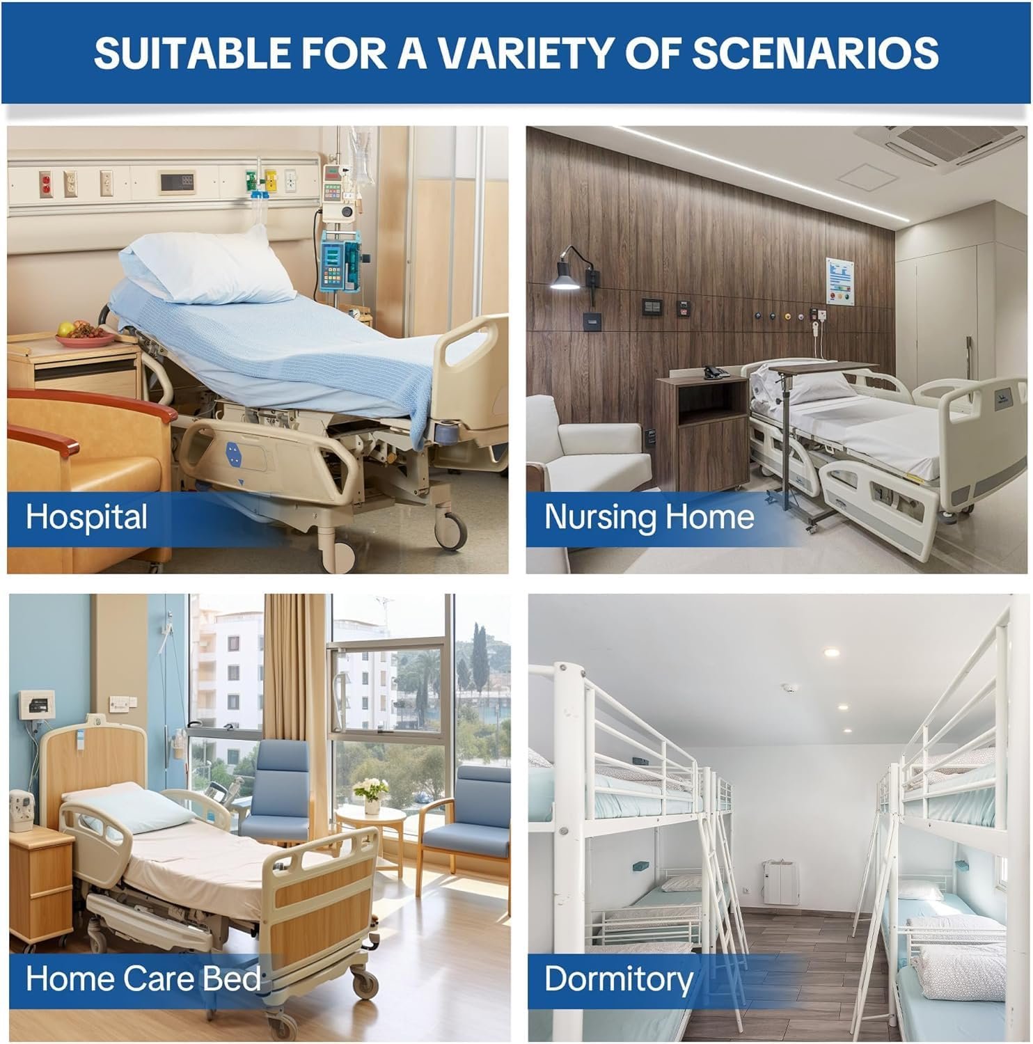 HOMBYS FDA Registered 5-Zone Memory Foam Hospital Bed Mattress, 80"x36"x6" Pressure Relief for Home & Clinical Use, Waterproof Cover, Supports 500 lbs for Bariatric & Elderly Care - Image 6
