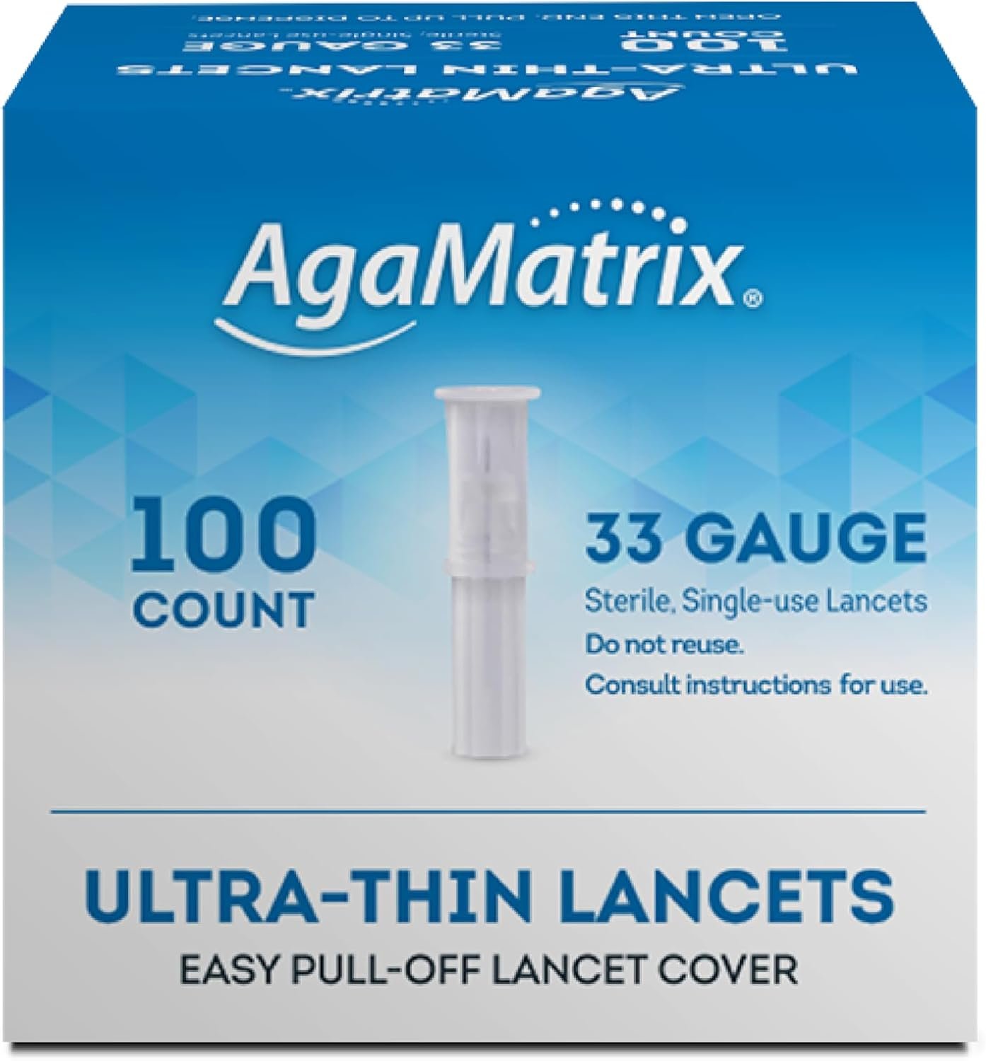 AgaMatrix Lancets, 33 Gauge, 100 Co...