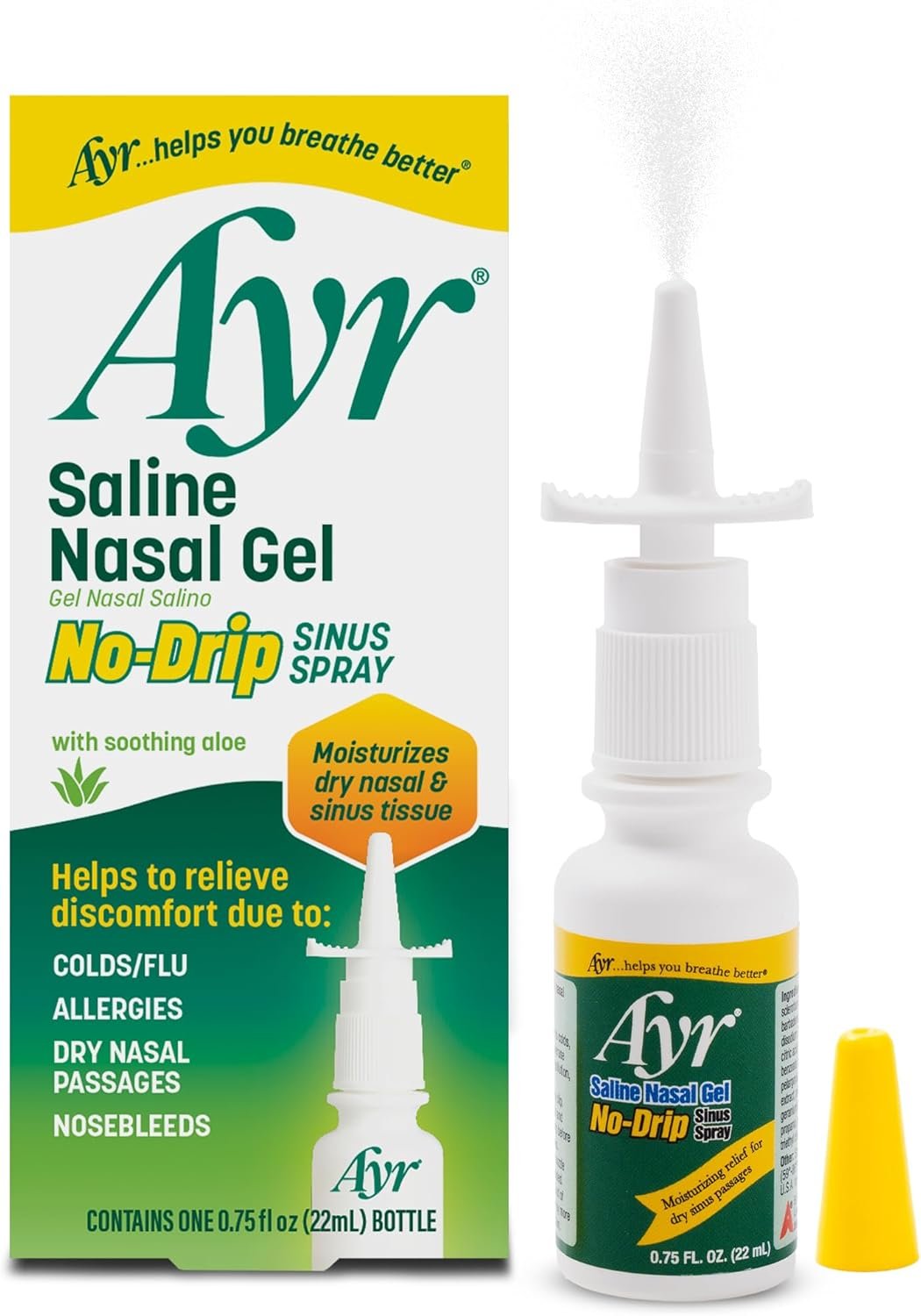 Ayr Saline Nasal Gel No-drip Sinus ...