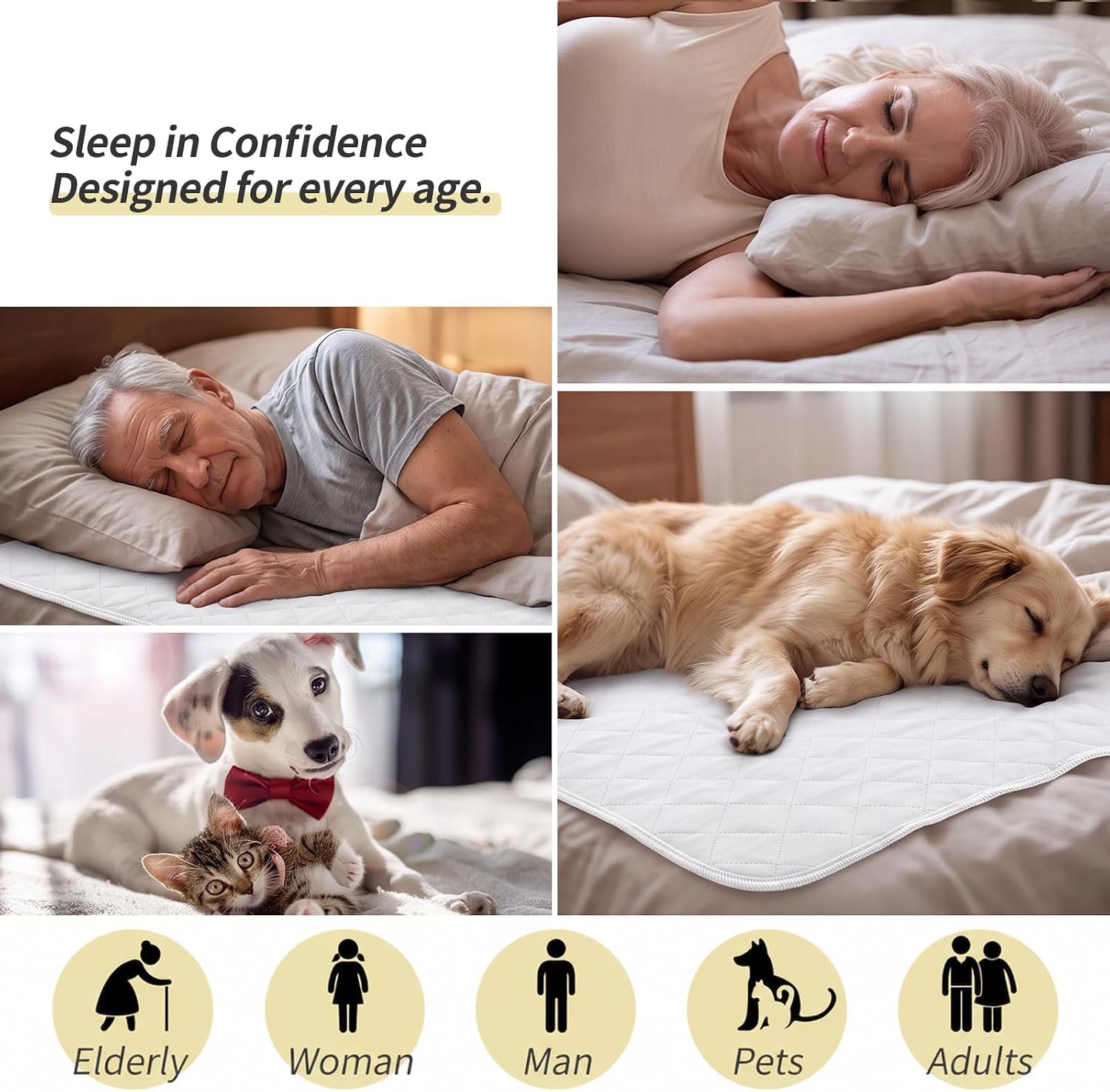 CoolShields Reusable Waterproof Bed Pads Washable Underpads 34 x 52(2 Pack) - Image 5
