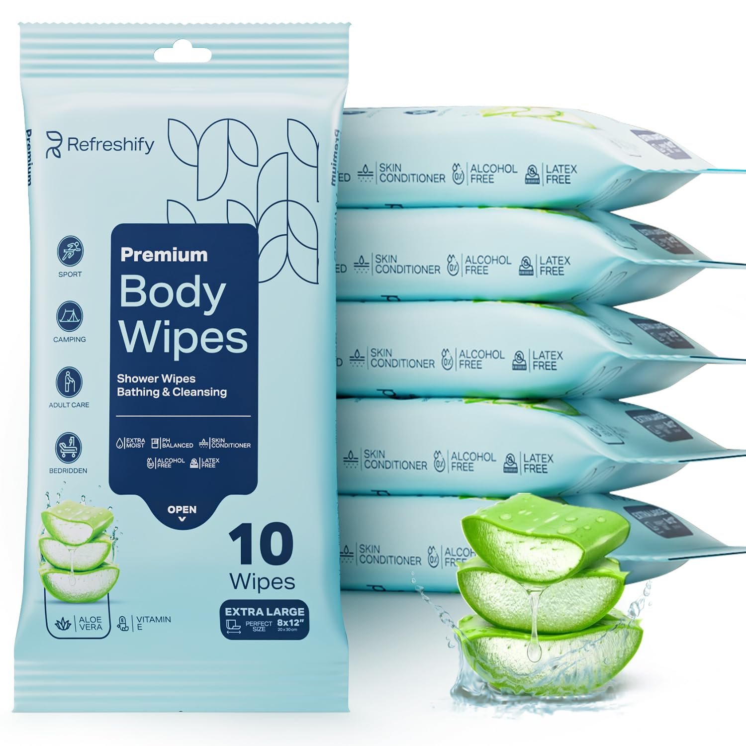 60 XL Shower Wipes – Body Wip...