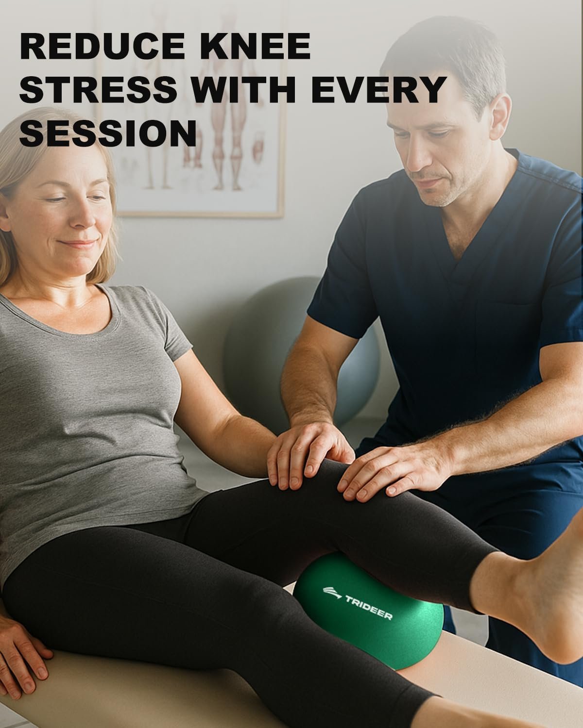 Trideer Exercise Ball for Rehabilitation with Guide, 9 Inch Pilates Ball - Image 3