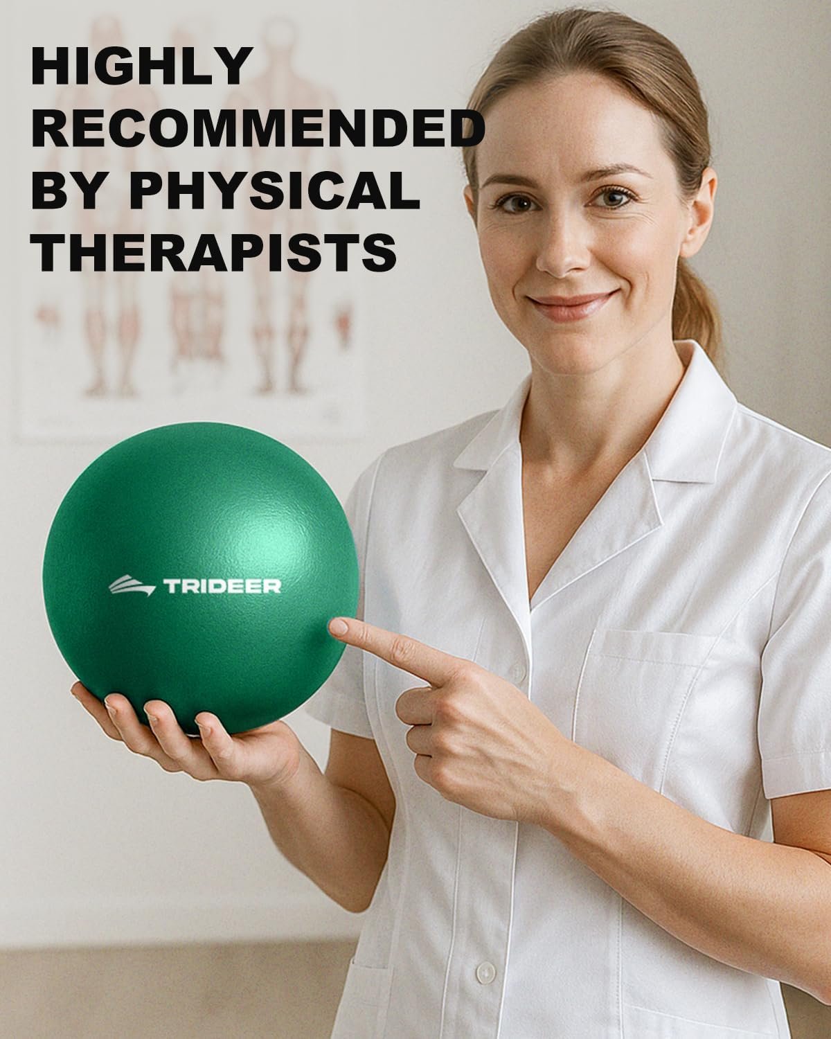 Trideer Exercise Ball for Rehabilitation with Guide, 9 Inch Pilates Ball - Image 2