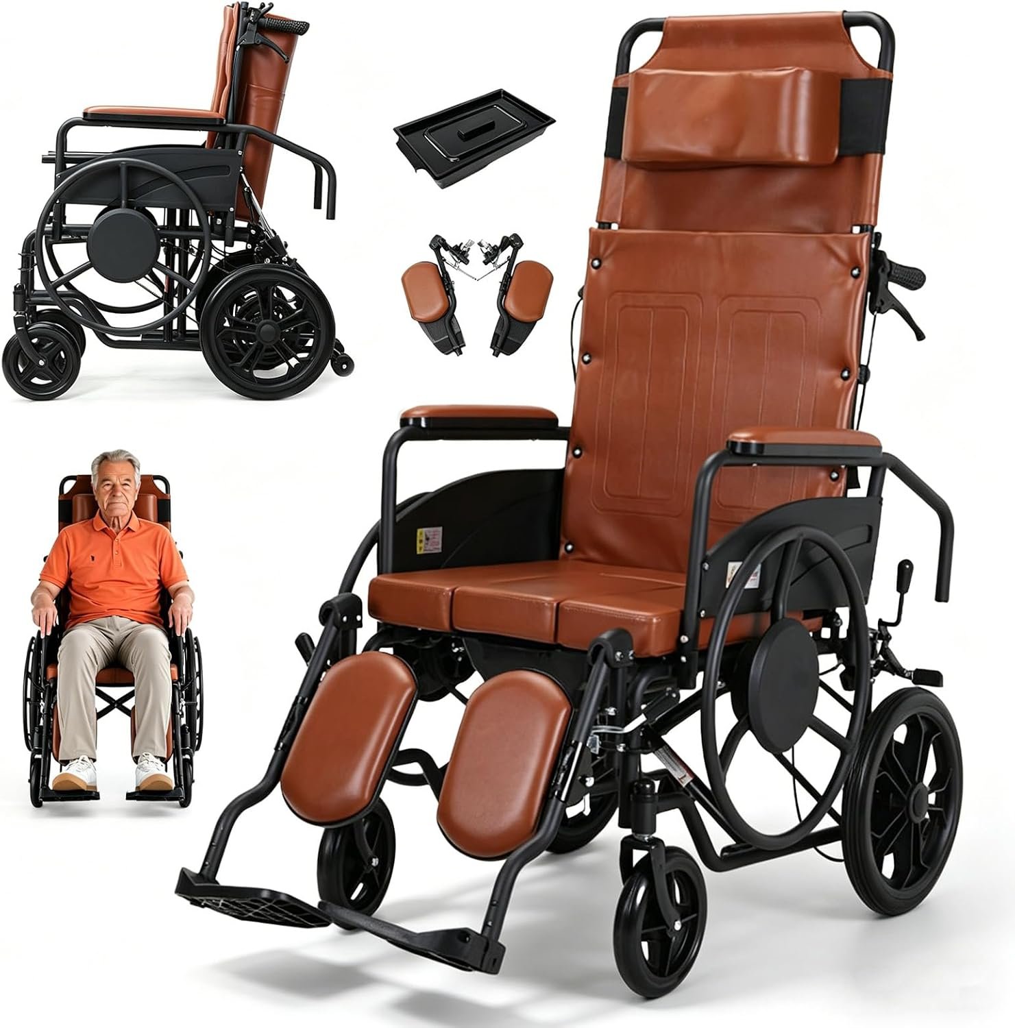 High Back Reclining Wheelchair for ...