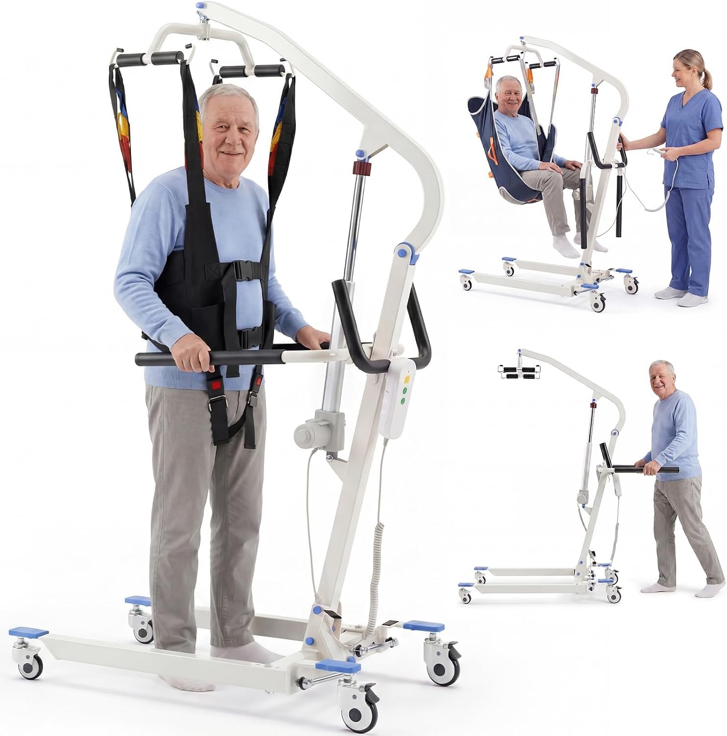 3IN1 Electric Patient Lift with 2 S...