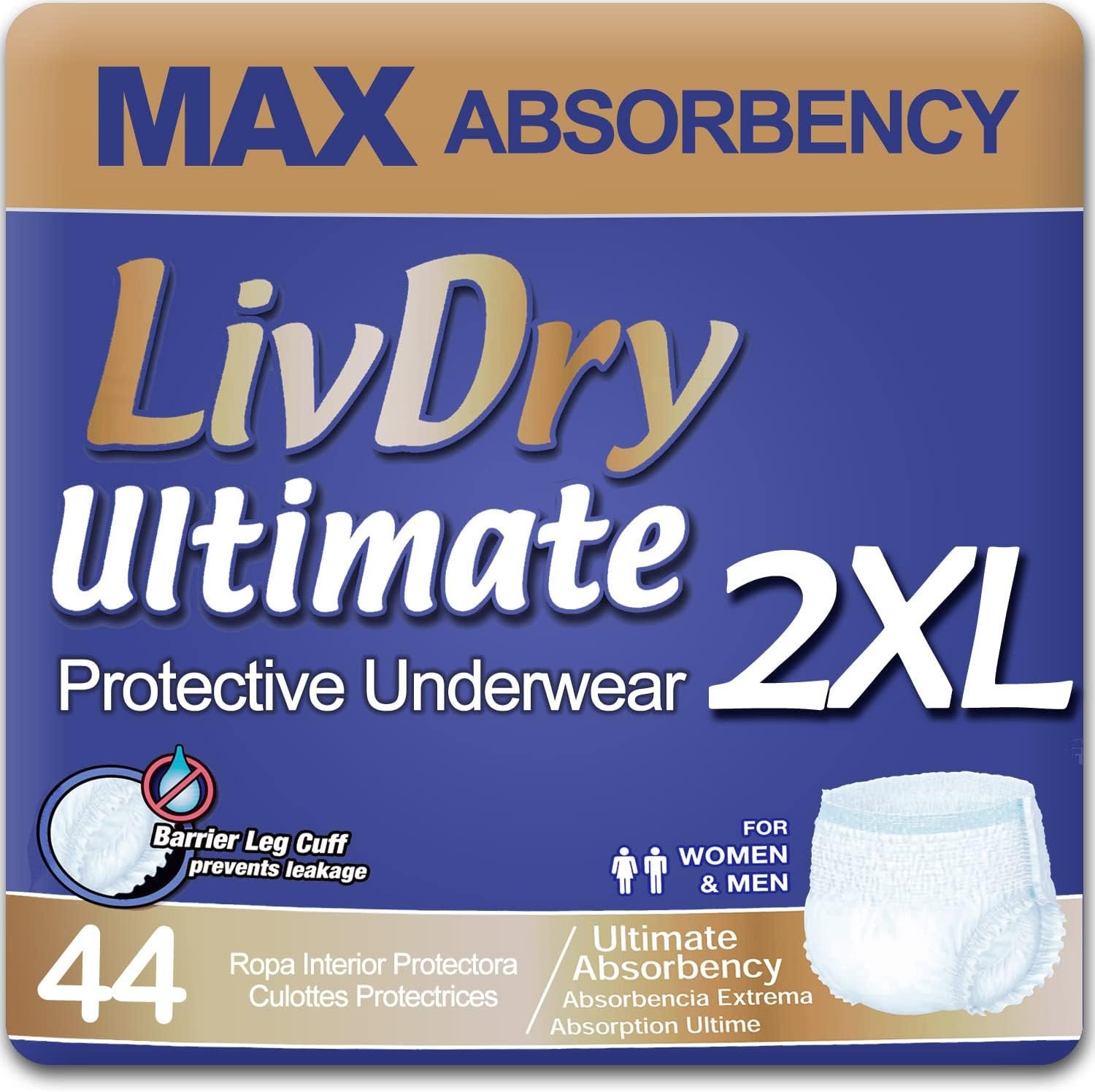 LivDry Ultimate 2XL Adult Incontine...