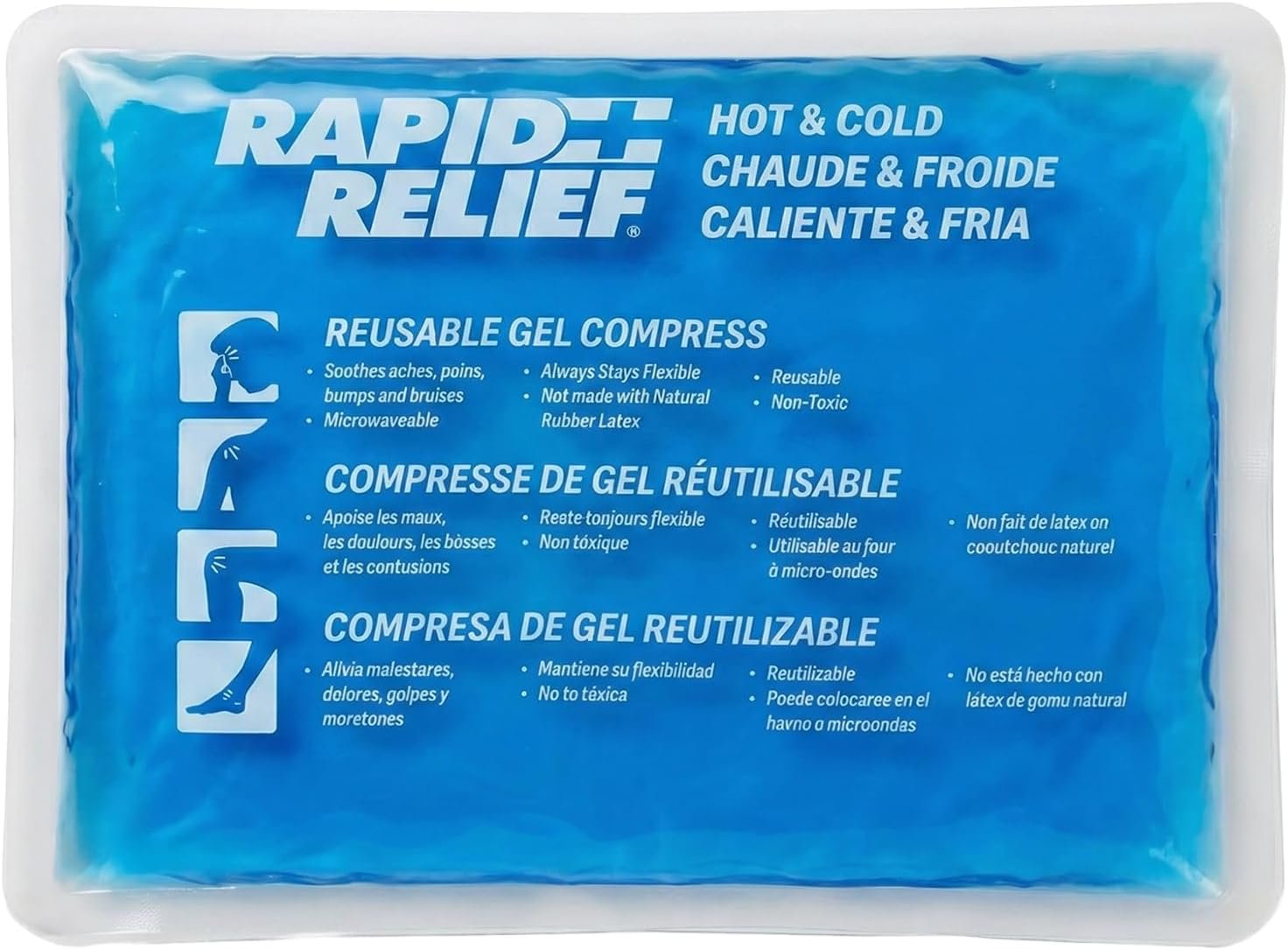 Rapid Relief Gel Ice Pack, Reusable...