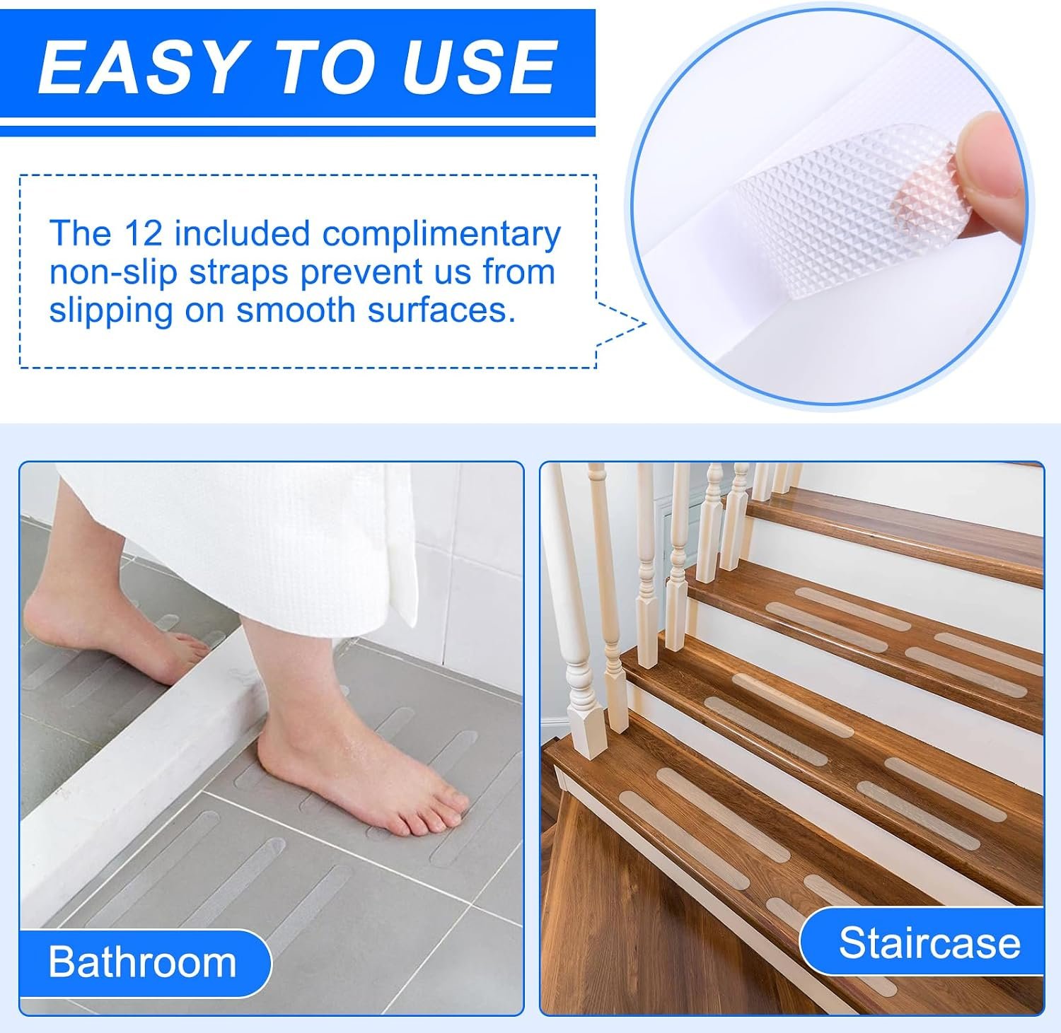 Gotega 16 Inch Shower Grab Bars for Seniors, Anti Slip Handicap Grab Bars - Image 3