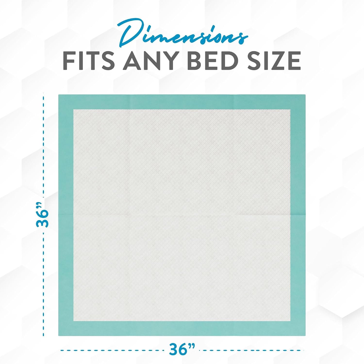 Inspire Super Absorbent Disposable Bed Pads for Chronic Incontinence Ultra Thick and Absorbent Bed Pads Disposable Adult | Pee Pads for Adults (36" X 36" Pack of 50) XX Large - Image 6