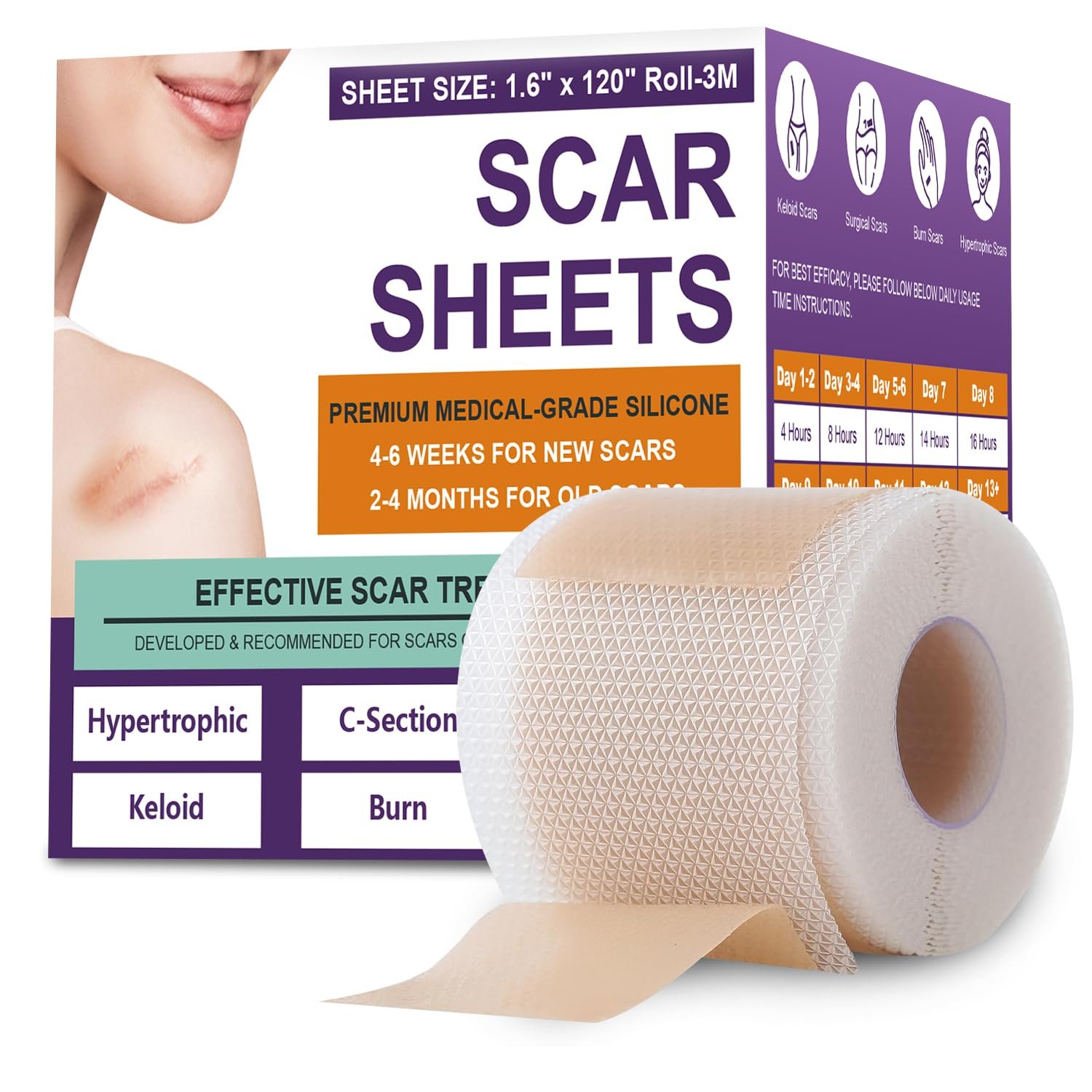 Silicone Scar Sheets, Medical Grade...