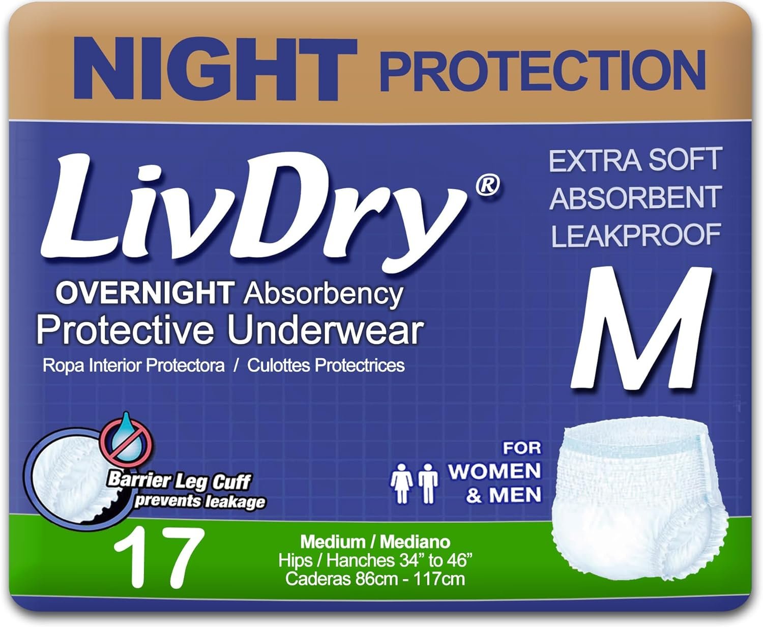 LivDry Adult M Incontinence Underwe...
