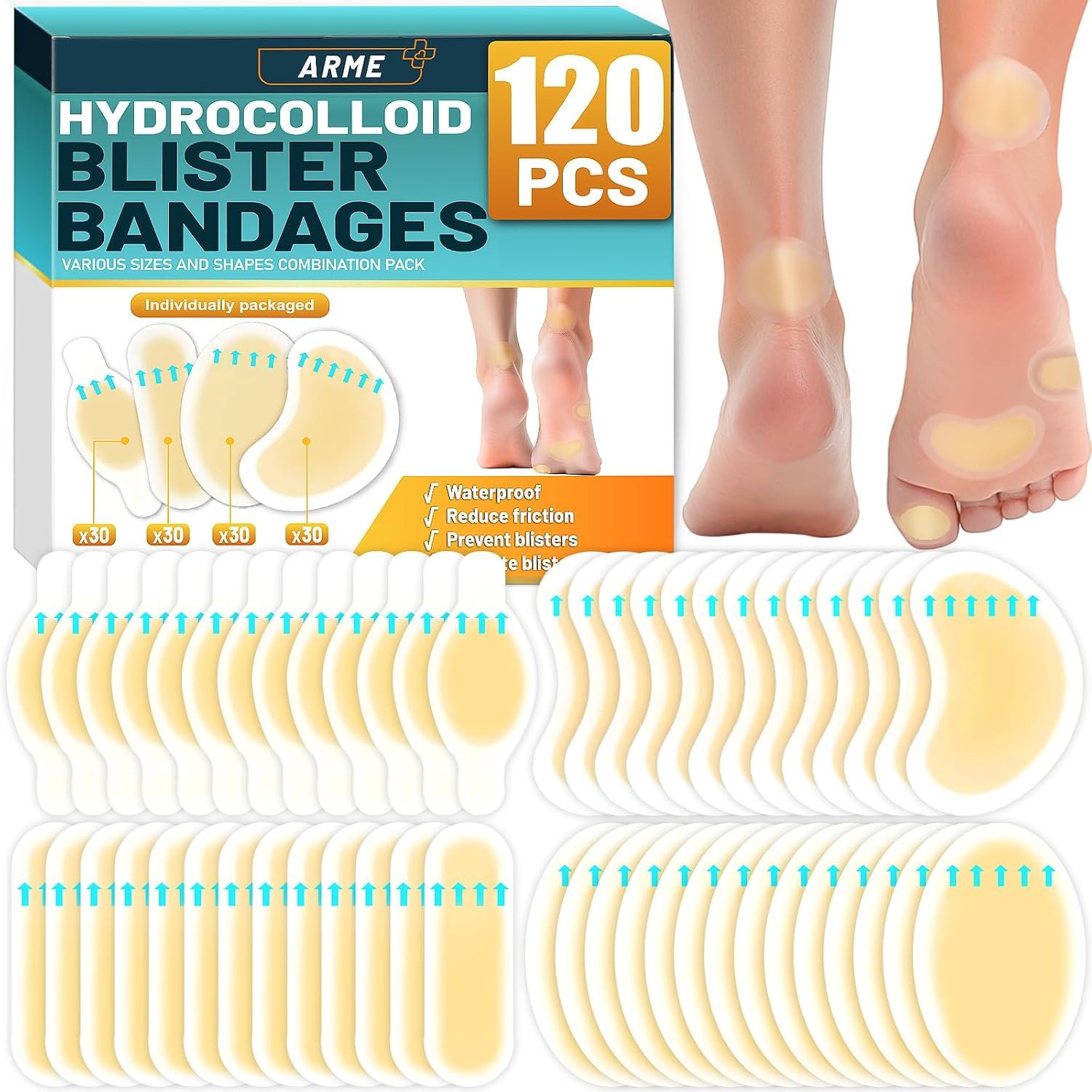Arme Hydrocolloid Bandages, Gel Bli...