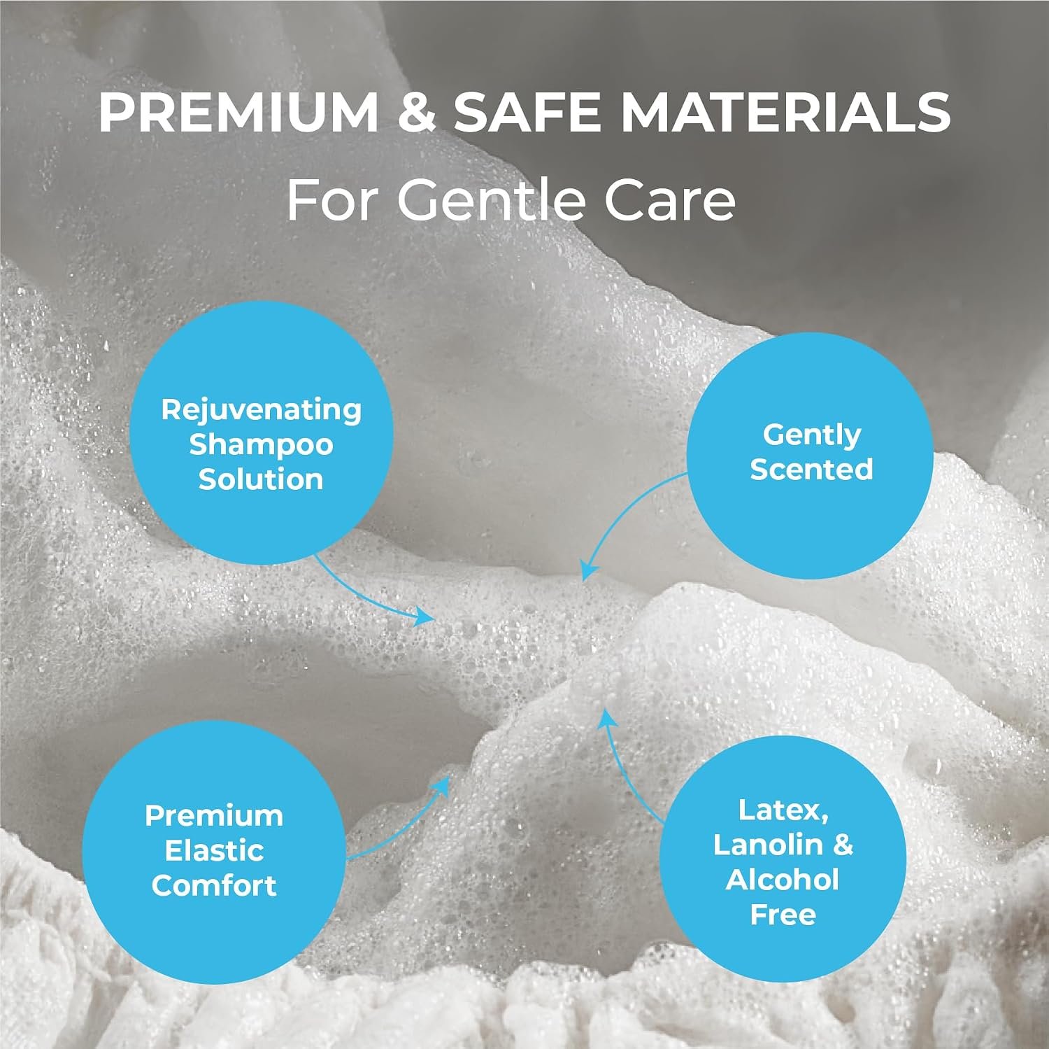Scrubzz Shampoo Caps No Rinse for Elderly and Bedridden Patients, Rinse Free Shampoo Caps for Post Surgery and Hospital Stays, Waterless Hair Washing Shower Caps - 6 Pack - Image 5
