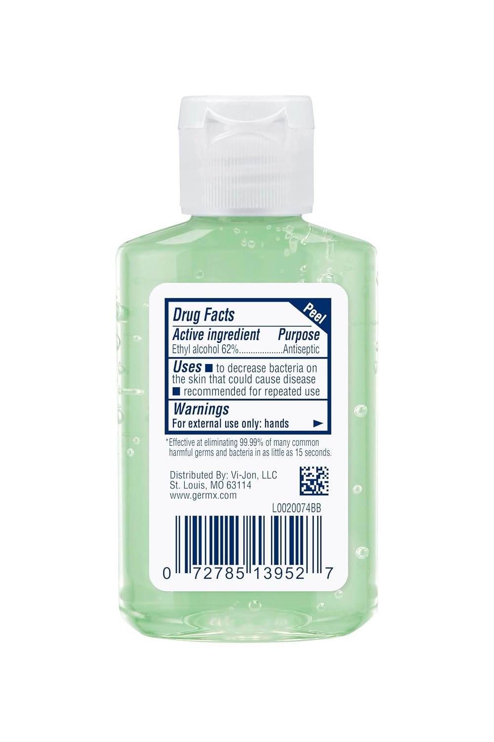 Germ-X Original Hand Sanitizer, 2 Fl Oz (Pack of 24), Less Drying Moisturizing Gel with Aloe and Vitamin E, No Rinse Formula, Bulk Mini Travel Size for On-The-Go - Image 3