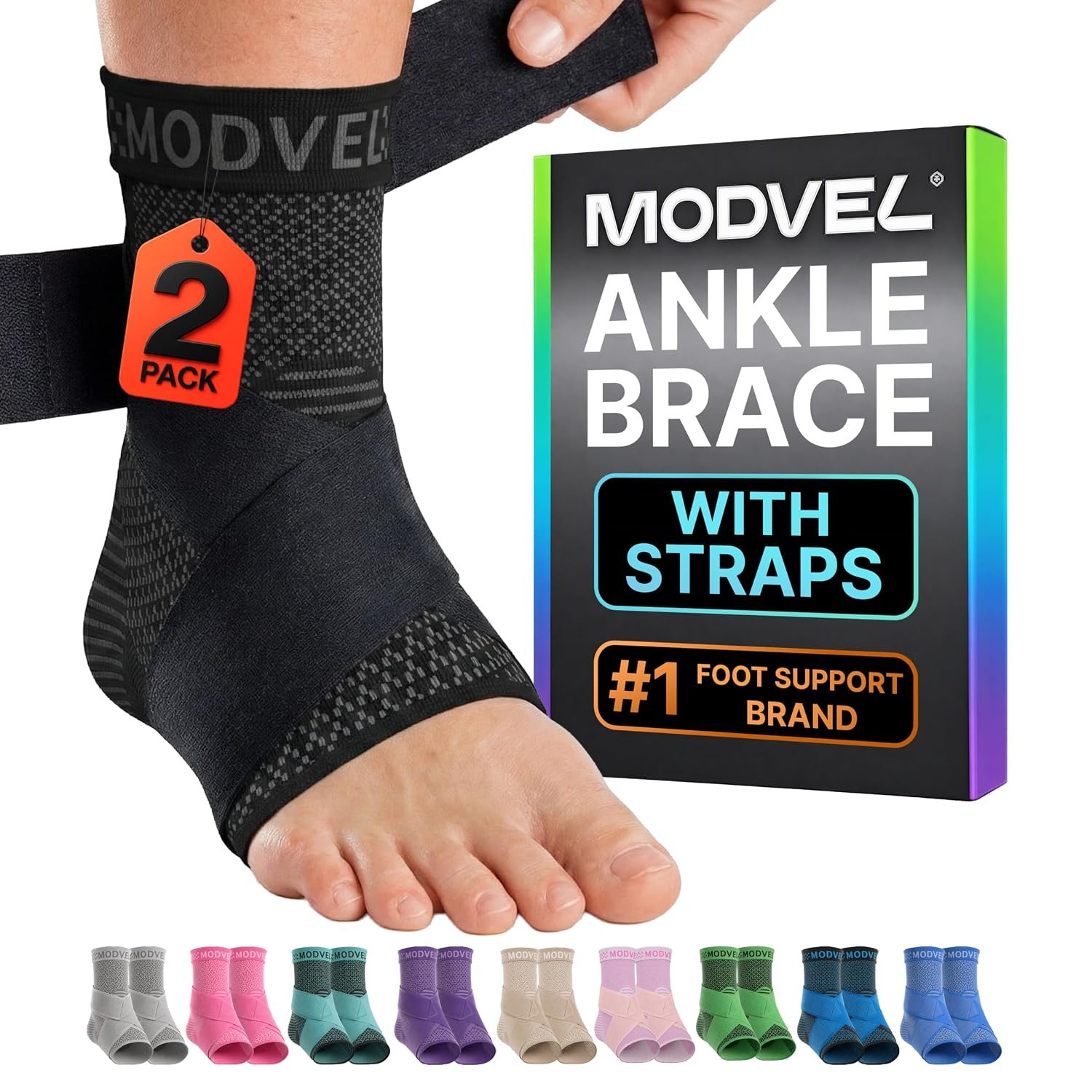 Modvel Foot & Ankle Brace Sock...