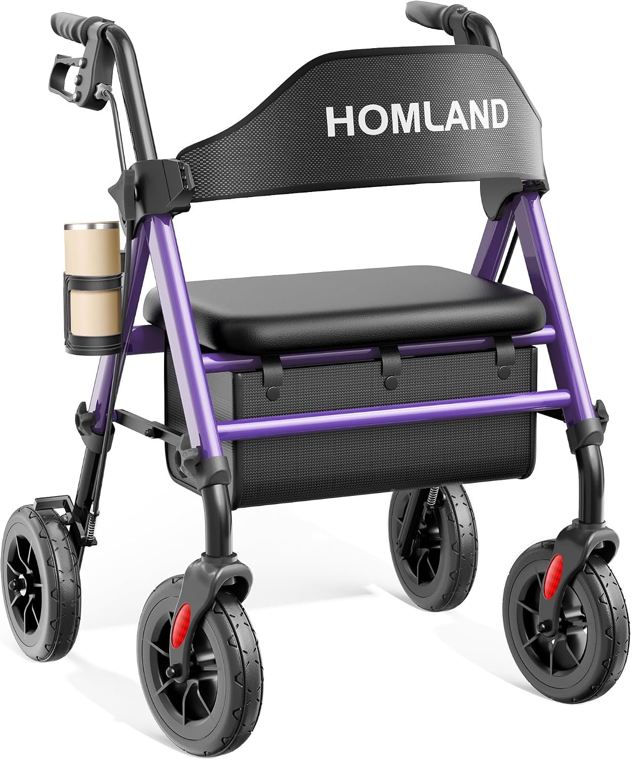 HOMLAND Foldable Rollator Walkers f...