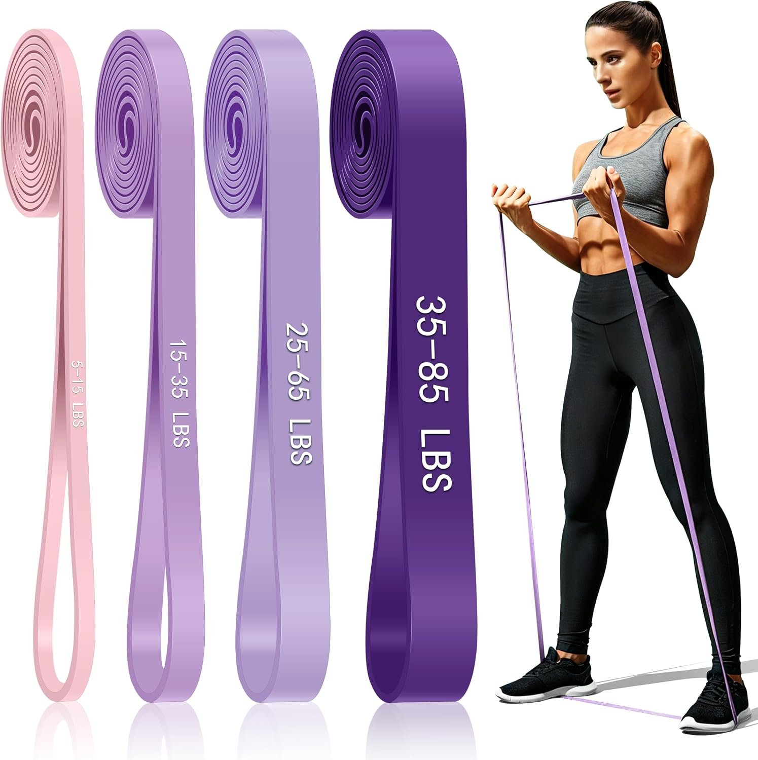4-Level Resistance Bands for Workin...