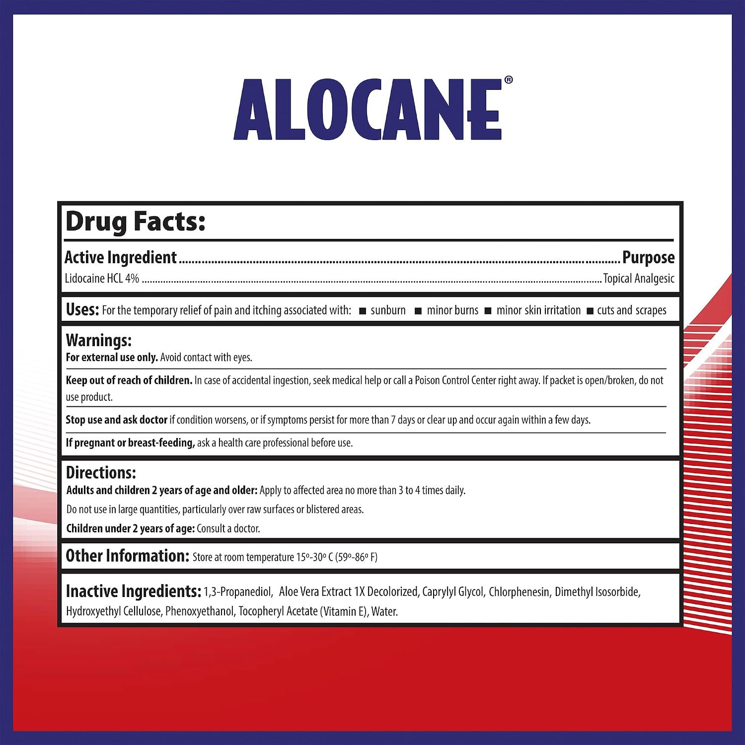 ALOCANE® Emergency Burn Gel Maximum Strength 4% Lidocaine Individual Use Packets,Commercial Grade, for Restaurants, Manufacturing, Other Heat Related Work environments, for Commercial Use Only, 24 Ct - Image 7