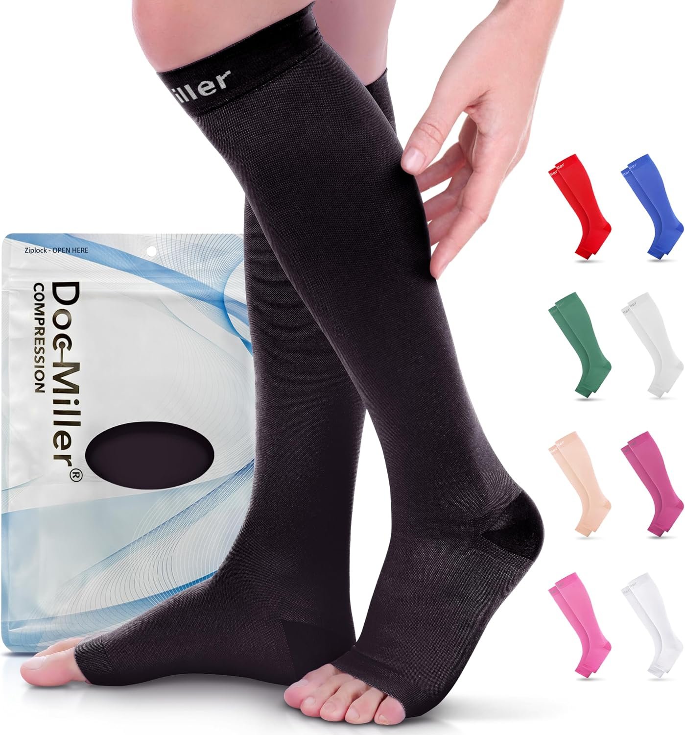 Doc Miller Open Toe Compression Soc...
