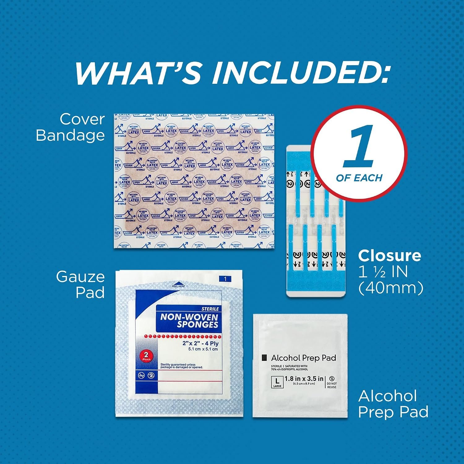 Clozex Emergency Laceration Kit - Repair Wounds Without Stitches, Skin Closure Device for a Wound Up to 1 1/2 Inches Length. Complete Kit to Clean, Close, & Cover Wounds - Image 6