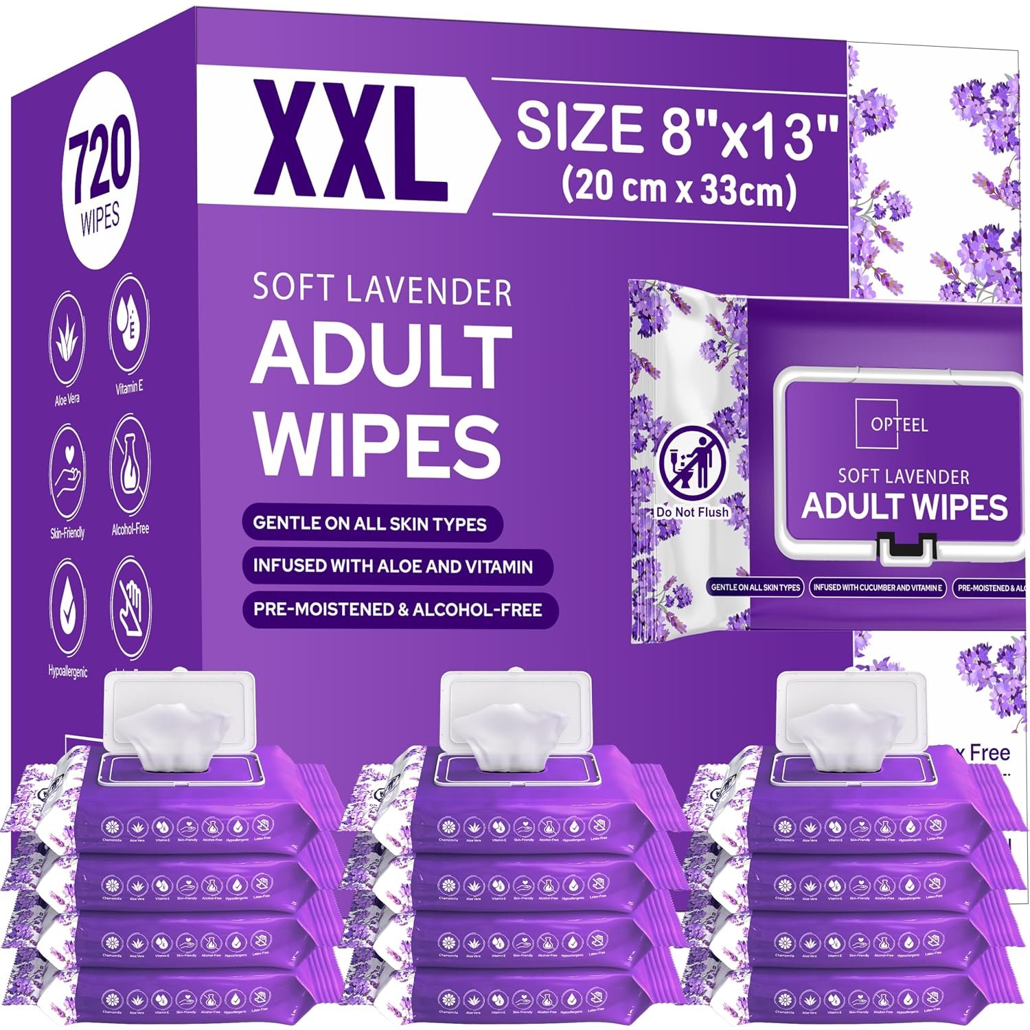 OPTEEL Wipes for Adults – Extra L...