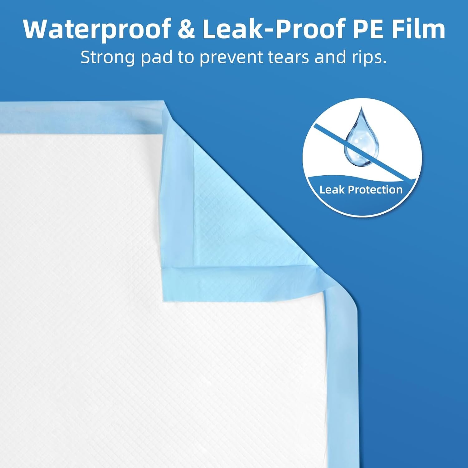 50 Count Disposable Bed Pads with Adhesive Strip 30"x36" - Image 5