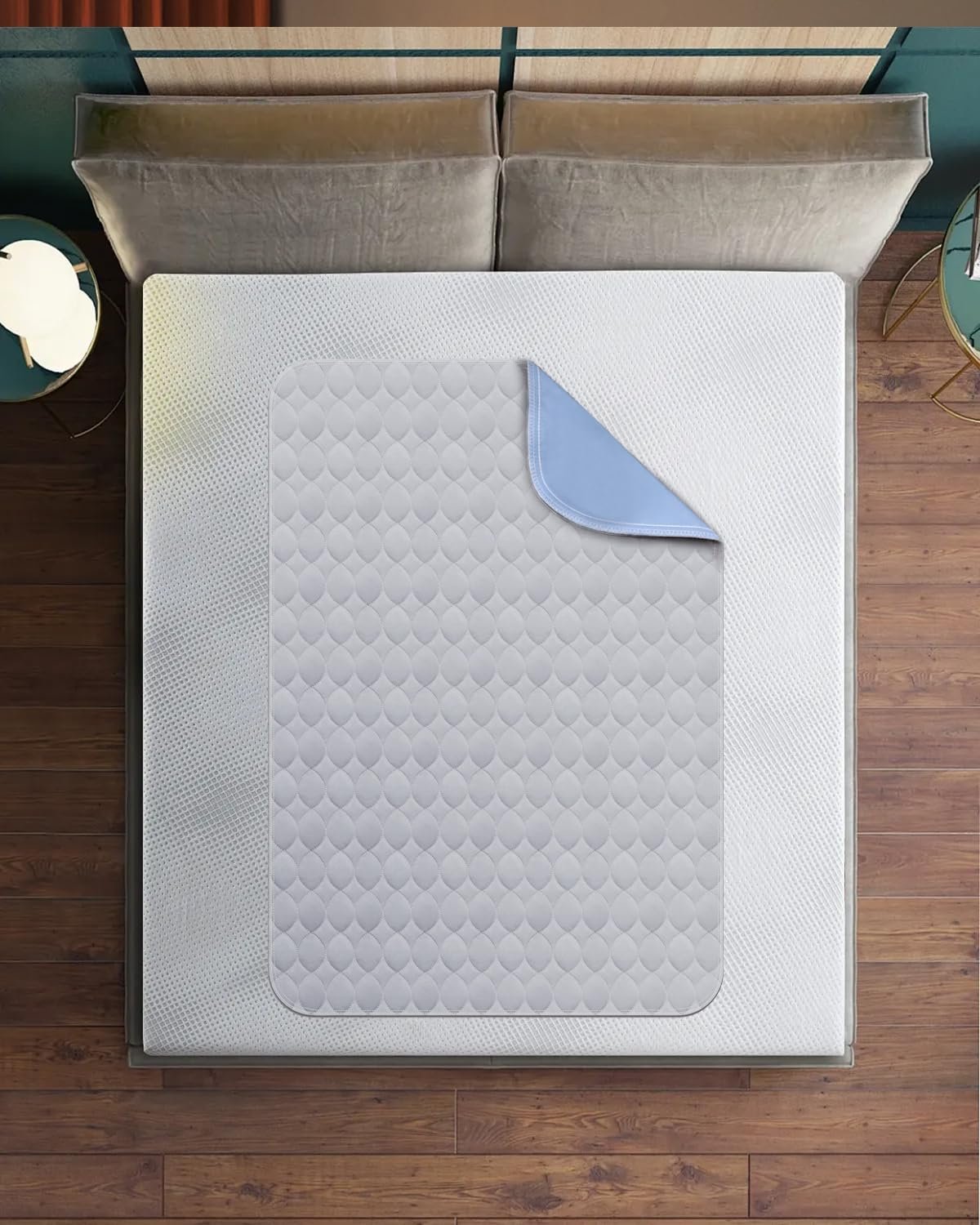 Washable Bed Pads 34" x 36" - 4 Pack, Grey, Waterproof Bed Pads for Incontinence, Bed Wetting Pads for Bed, Sofa, Floor, Resuable Underpads for Adults, Seniors, Pet - Image 6