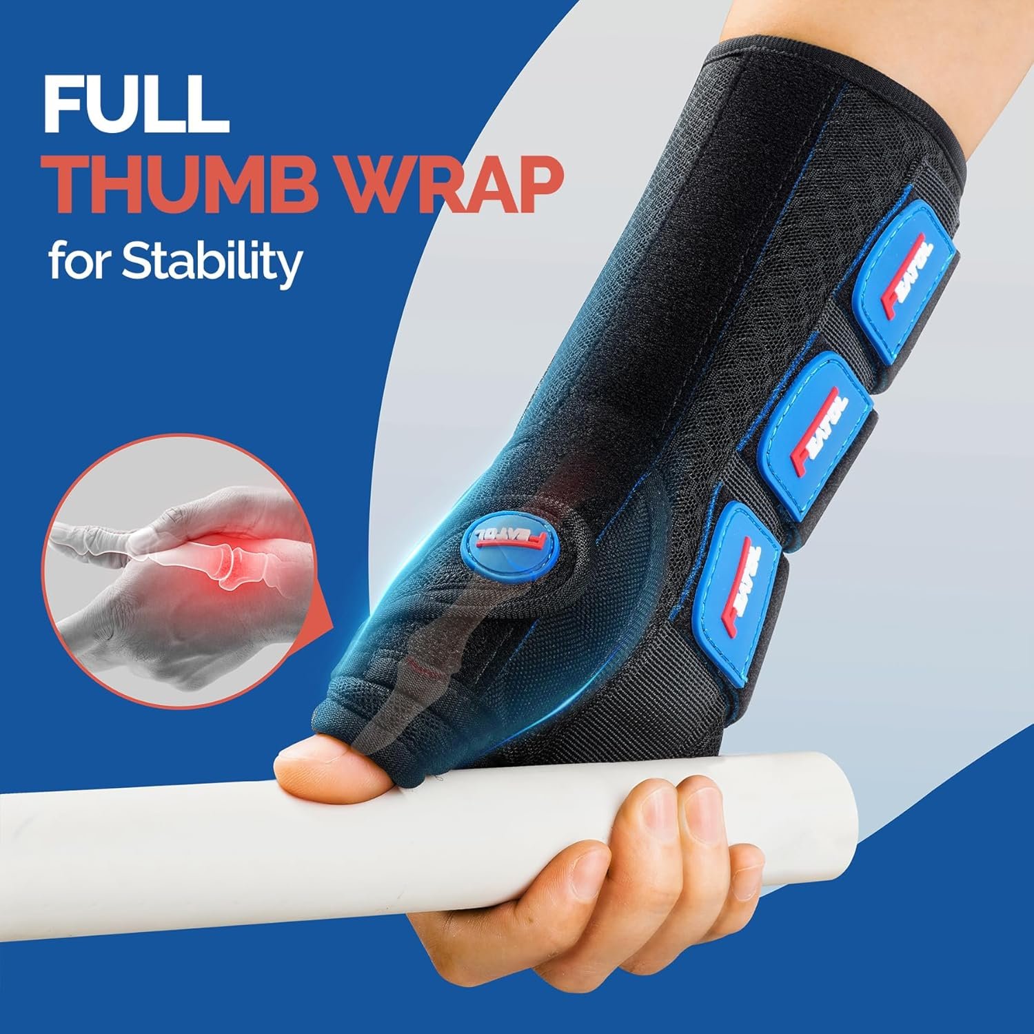FEATOL Thumb Spica Splint Wrist Brace for De Quervain's & Carpal Tunnel - Image 2