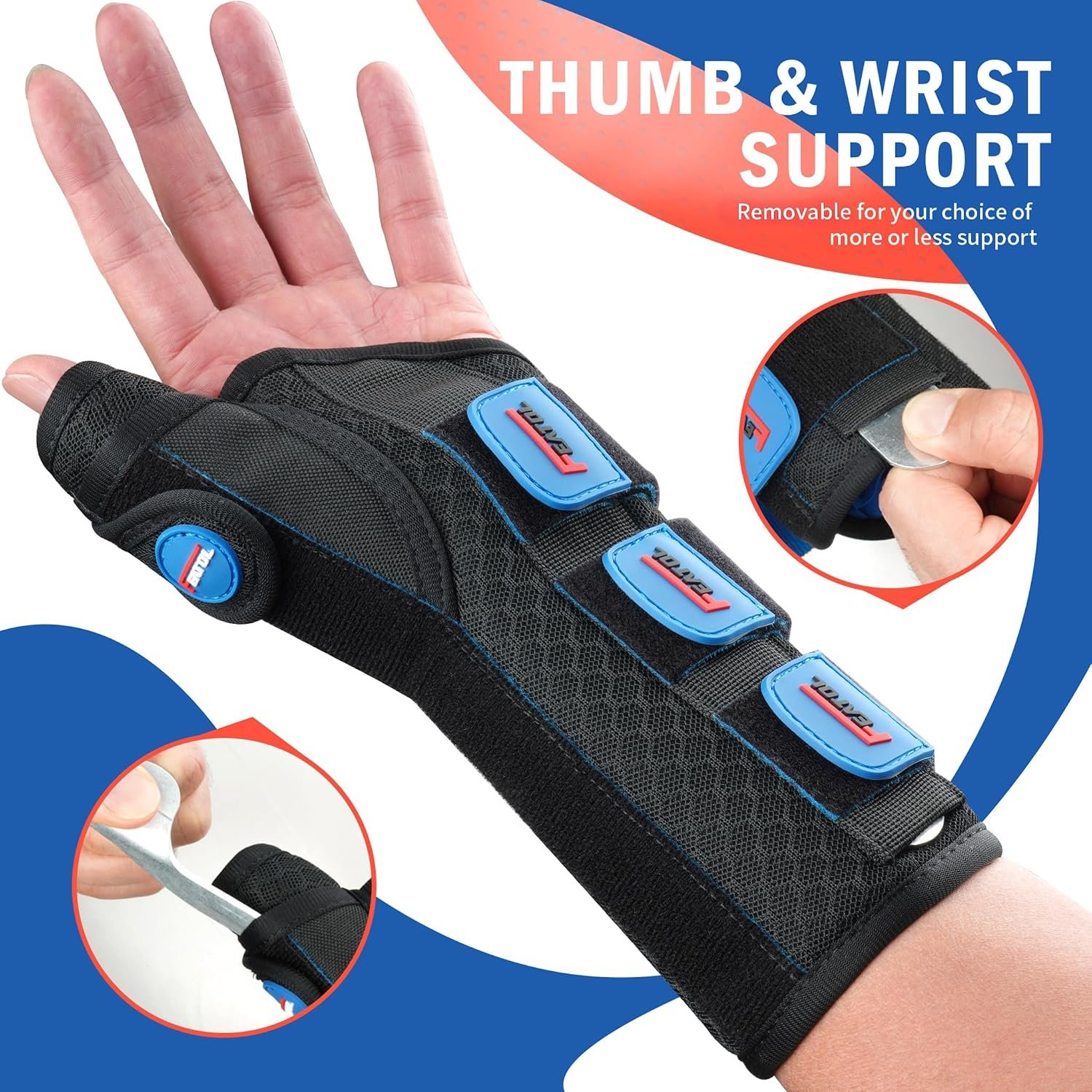FEATOL Thumb Spica Splint Wrist Brace for De Quervain's & Carpal Tunnel - Image 3