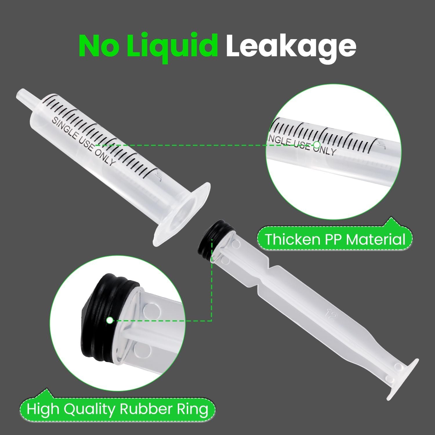 50 PCS 5ml Syringe with Cap for Liquid, Oral Syringe without Needle for Medicine Dropper, Colostrum Collect, Liquid Measuring, Individually Sealed, Luer Slip - Image 5