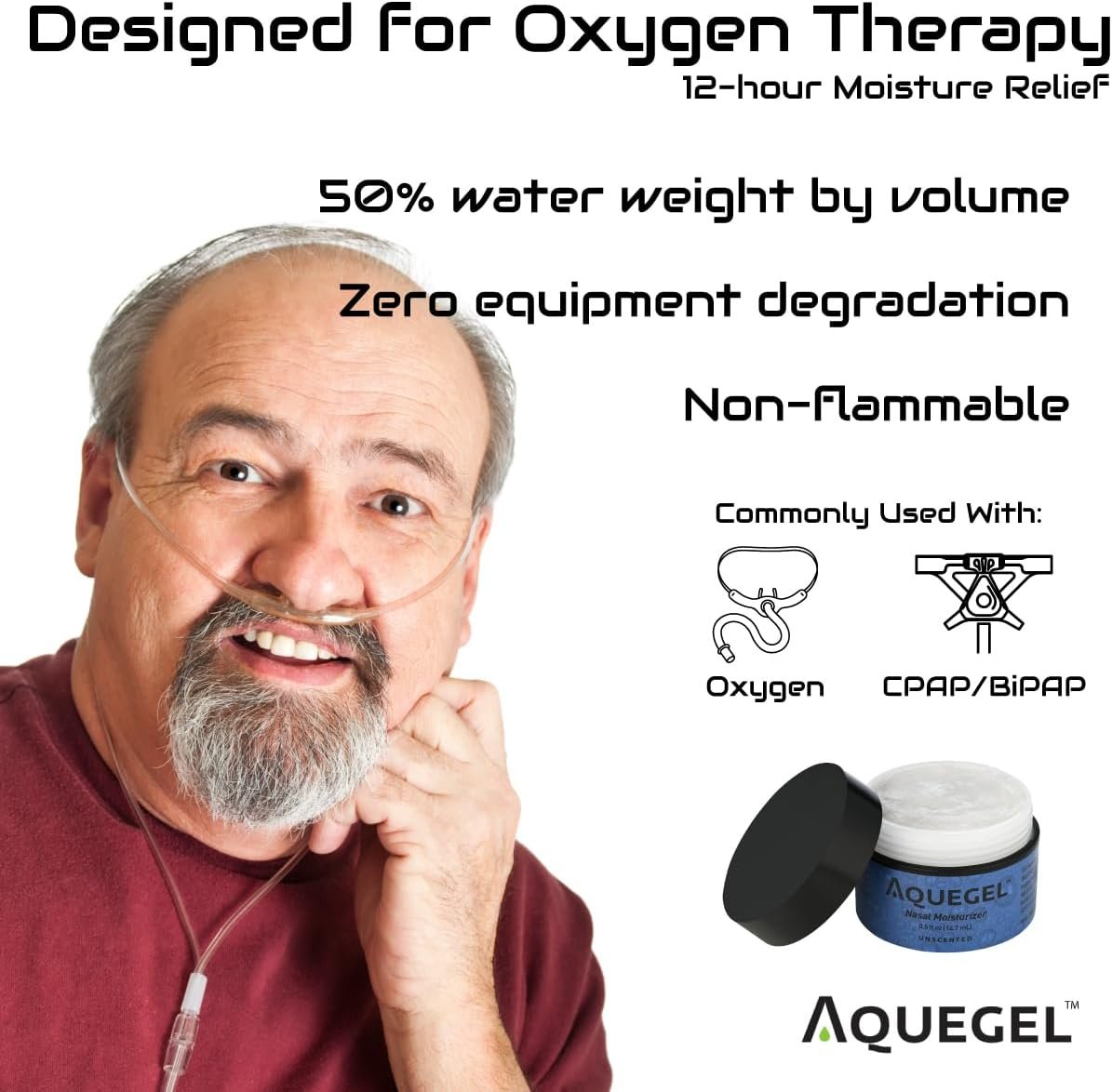 Nasal Moisturizer (Original Unscented), 12-Hour Nasal Moisture Relief, Water-Based Nose Gel, Oxygen Therapy Moisturizer, Dry Nose, Dryness, Nosebleeds, Cannula, Saline Gel - Image 3