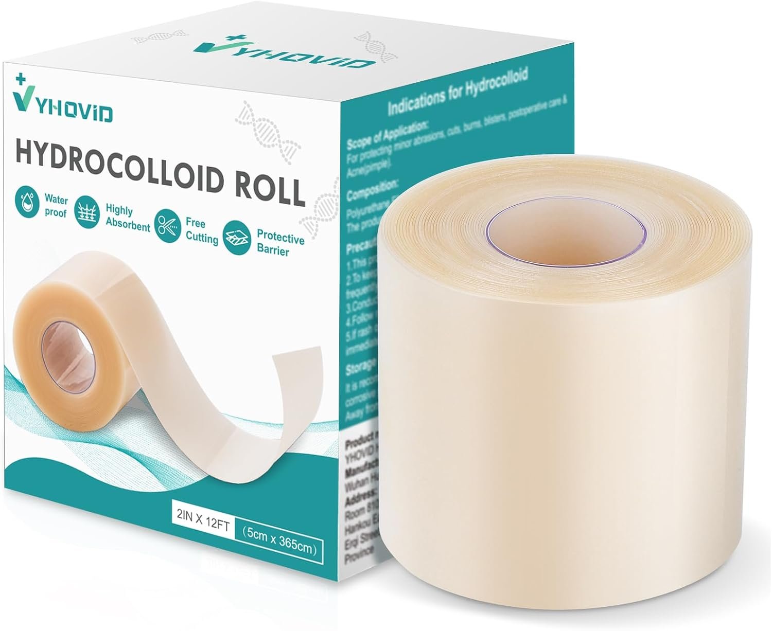 Hydrocolloid Roll for Wound Care, H...