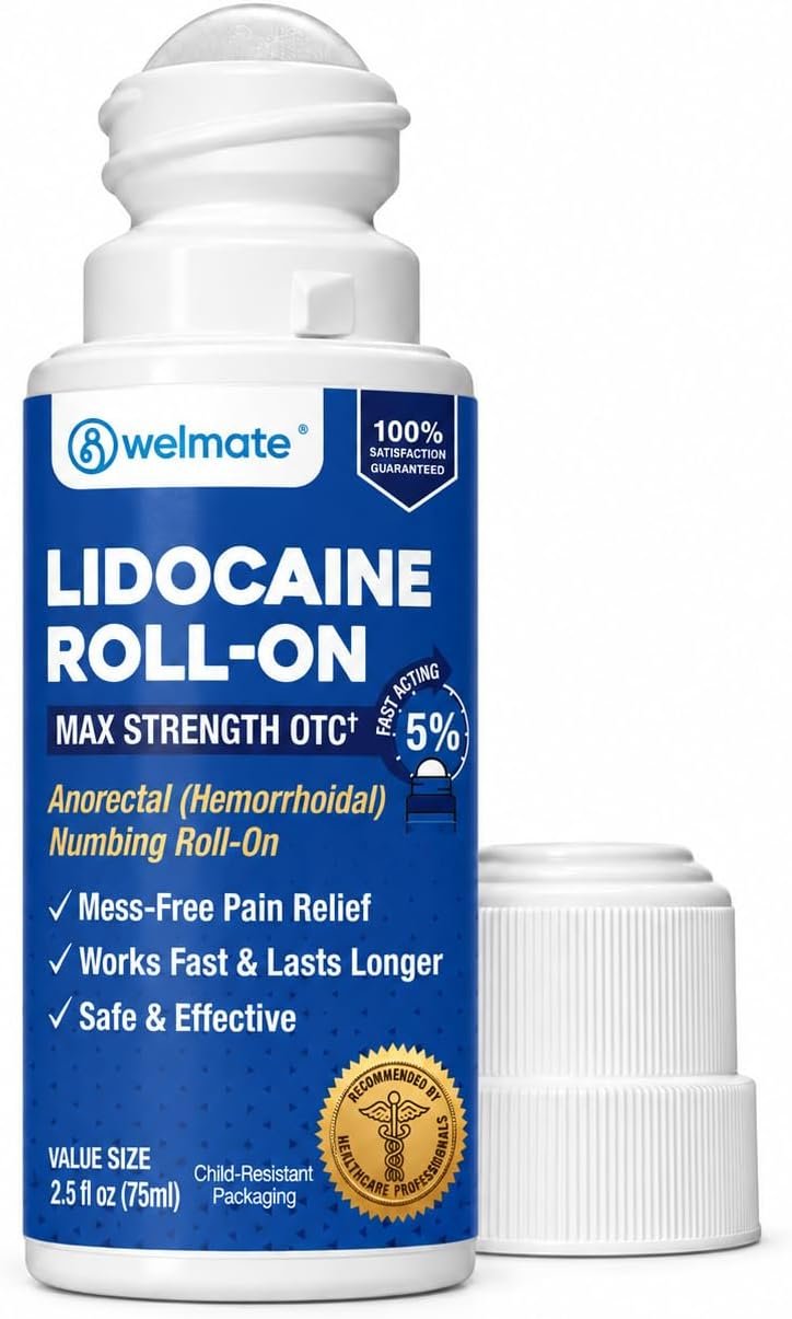 WELMATE 5% Lidocaine Roll-On Maximu...