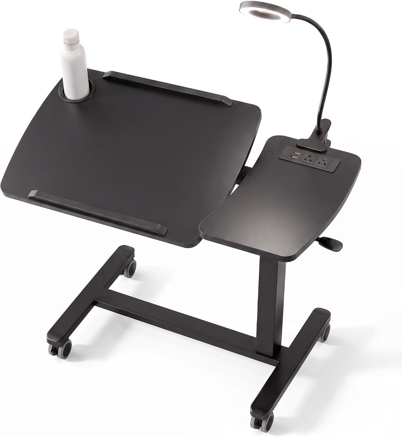Overbed Table with Wheels Adjustabl...