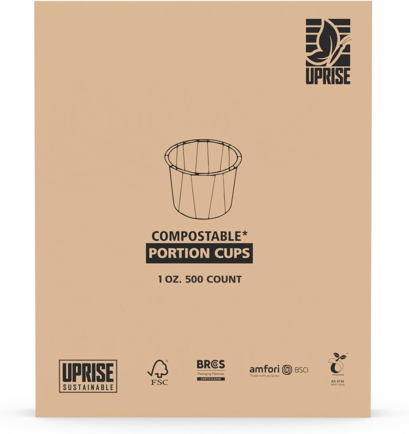 FSC® Certified 1 oz Compostable Portion Cups – Biodegradable, BPI Certified, Food Grade, Plastic-Free, Eco-Friendly Small Paper Condiment Cups for Sauce, Samples, Soufflé & Tastings – 500 Pack - Image 3