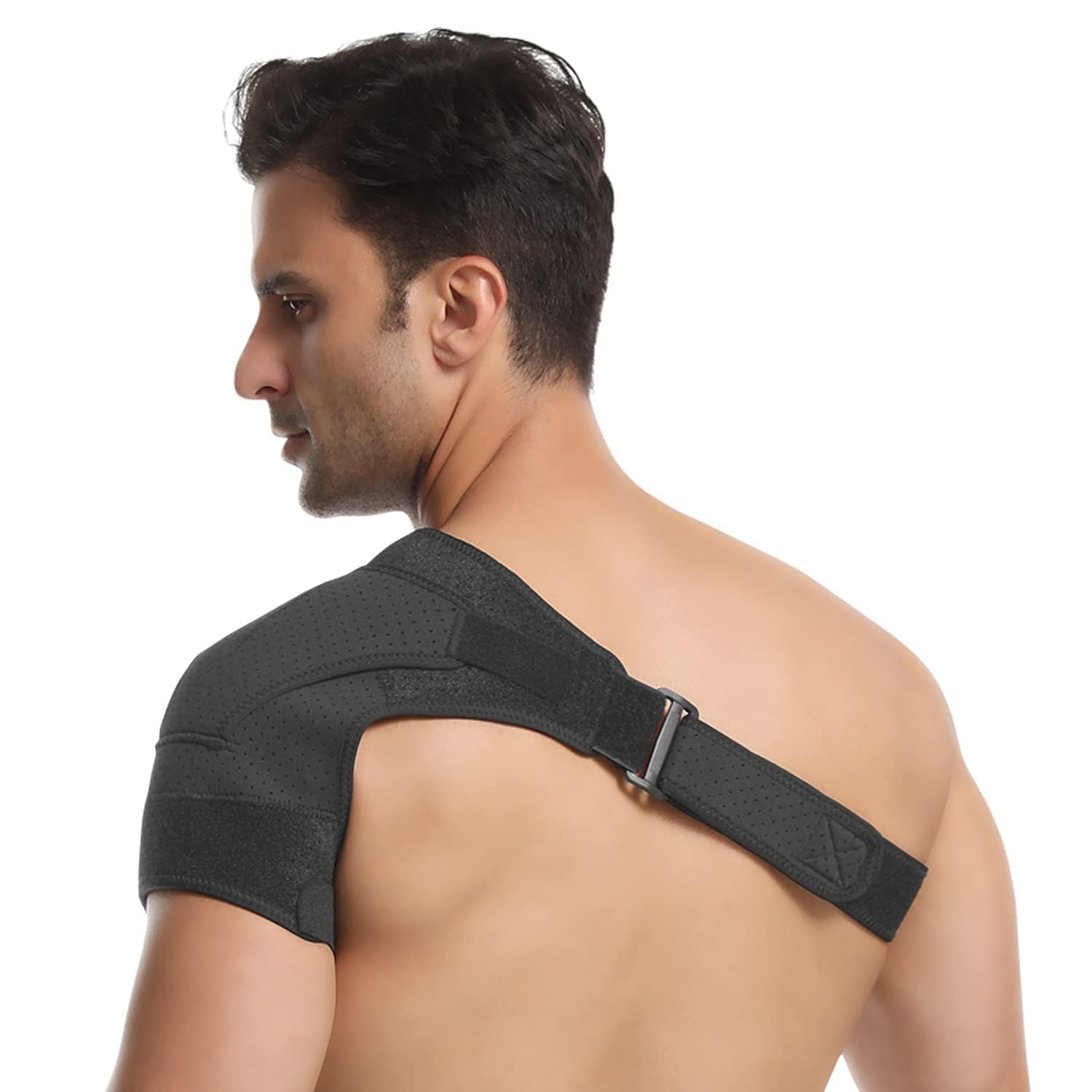 Suptrust Shoulder Brace for Men & Women: Adjustable Shoulder Wrap for Pain Relief, AC Joint, Torn Rotator Cuff, Injuries & Tendonitis - One Size Regular - Image 8