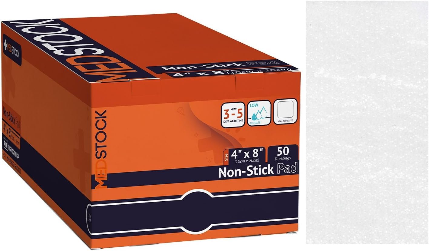 MEDSTOCK Non-Stick Pad, 4″x8&...